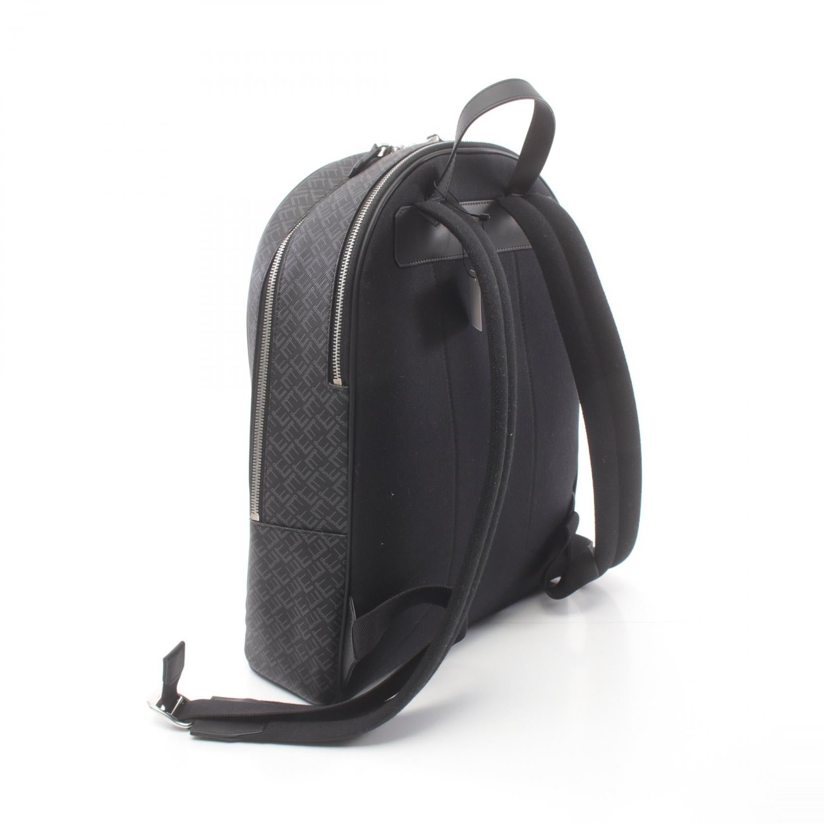 Dunhill Monogram Backpack PVC Leather Black