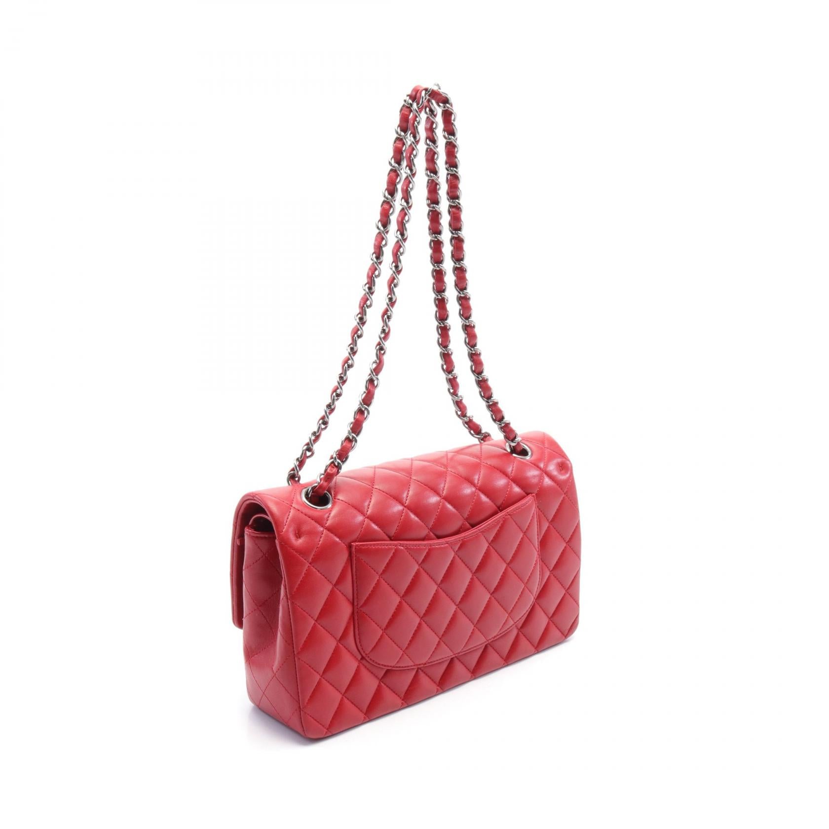 Chanel Matelasse W Flap Leather Shoulder Bag