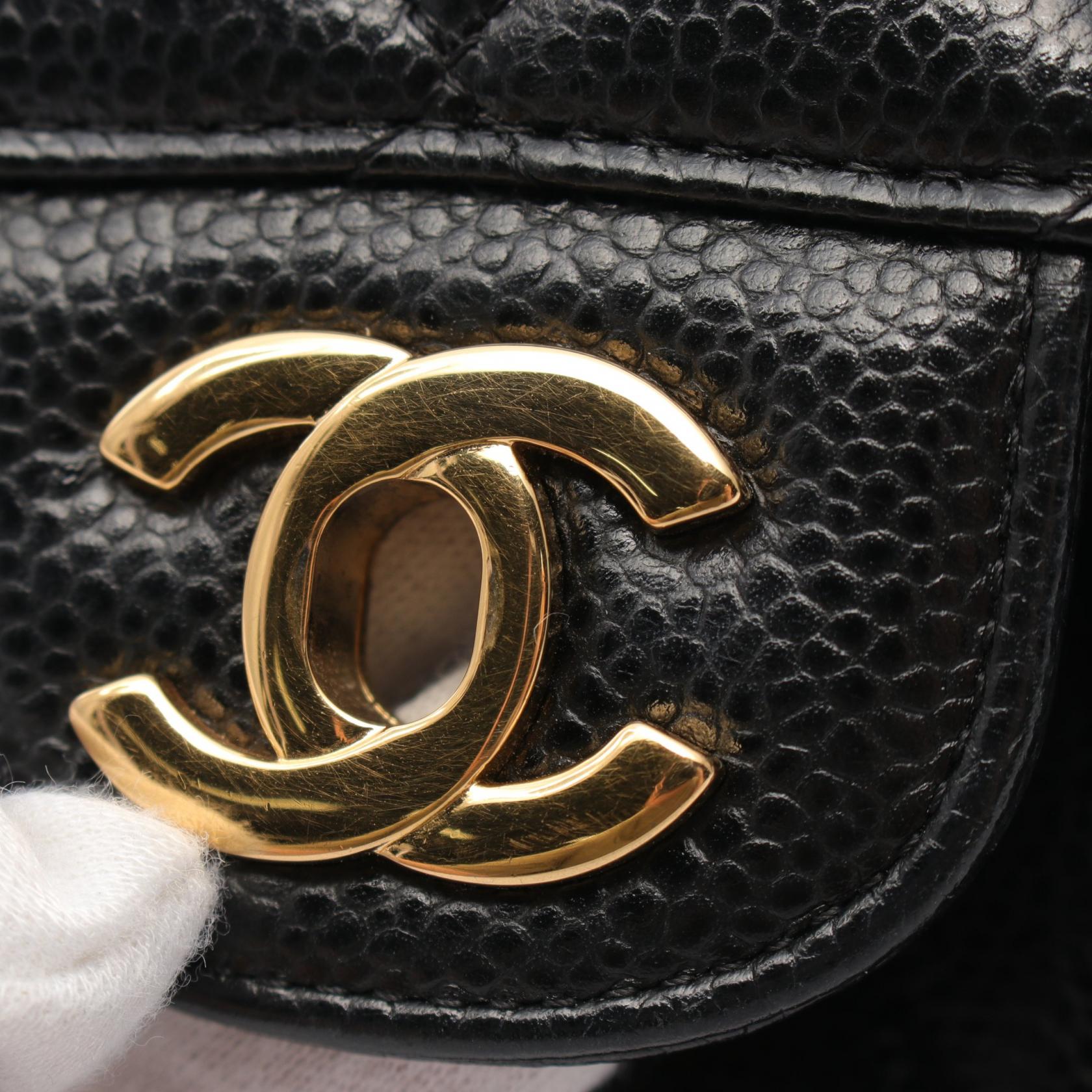 Chanel Matelasse W Flap Leather Shoulder Bag