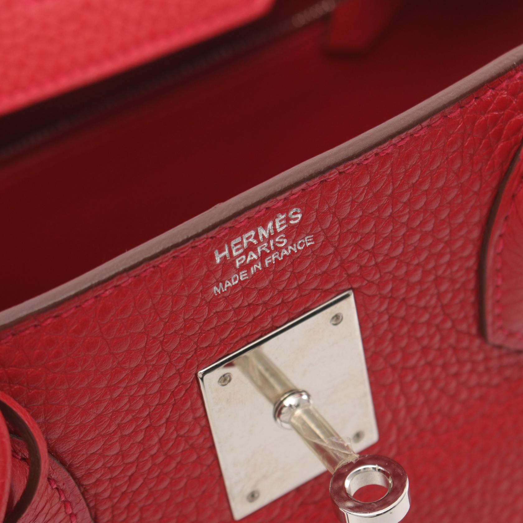 Hermes Birkin 30 Handbag Red