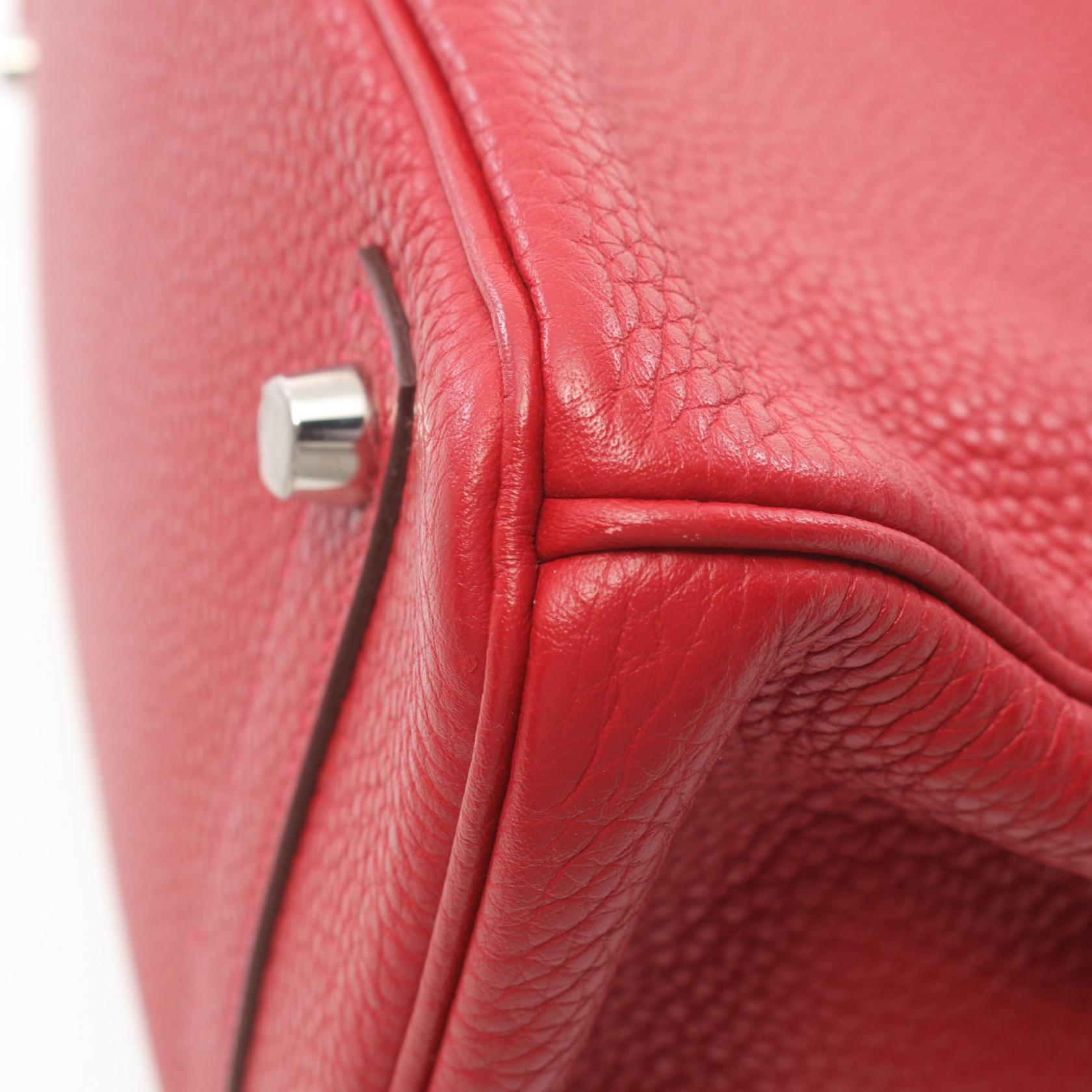 Hermes Birkin 30 Handbag Red