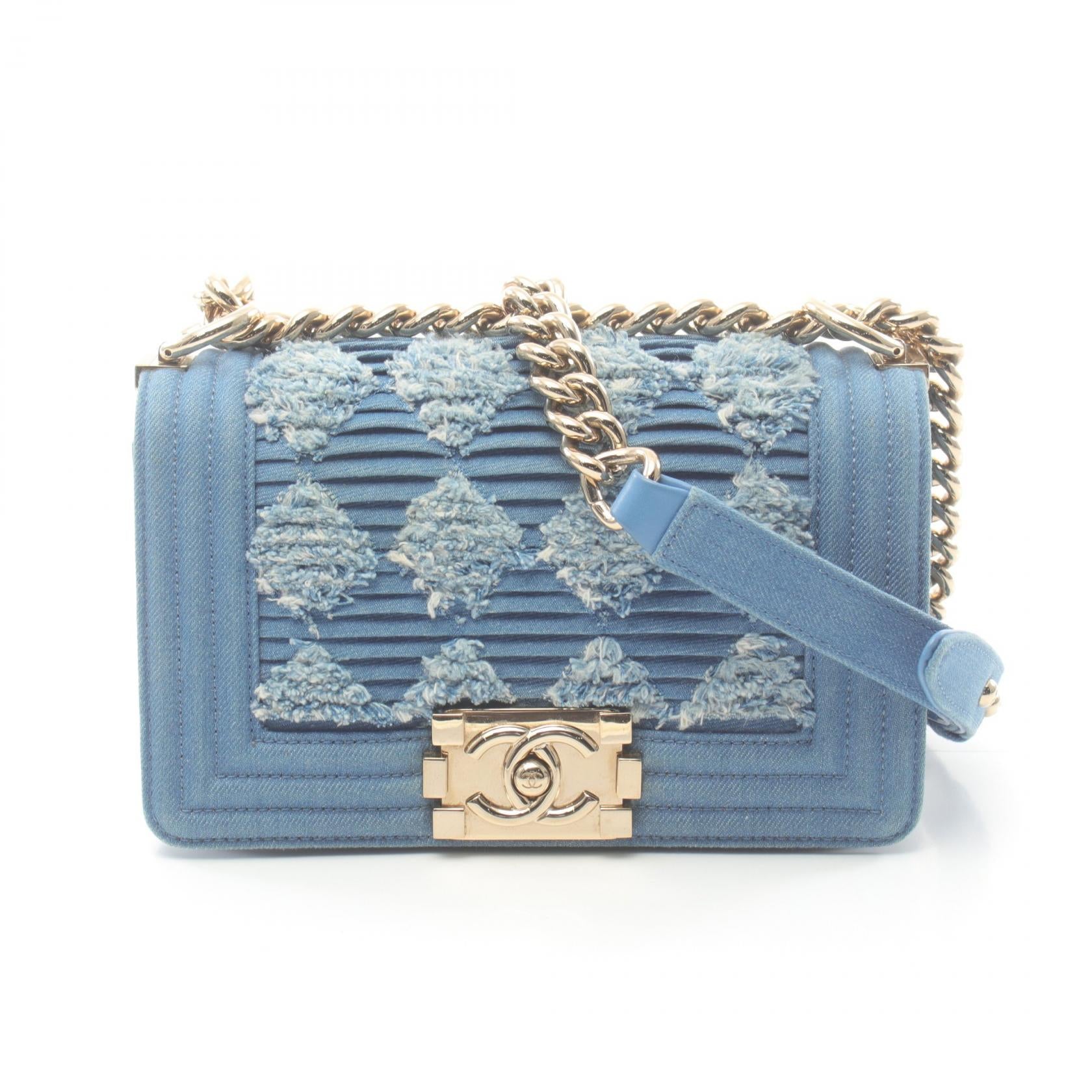 Chanel Boy Denim Small Shoulder Bag A67085