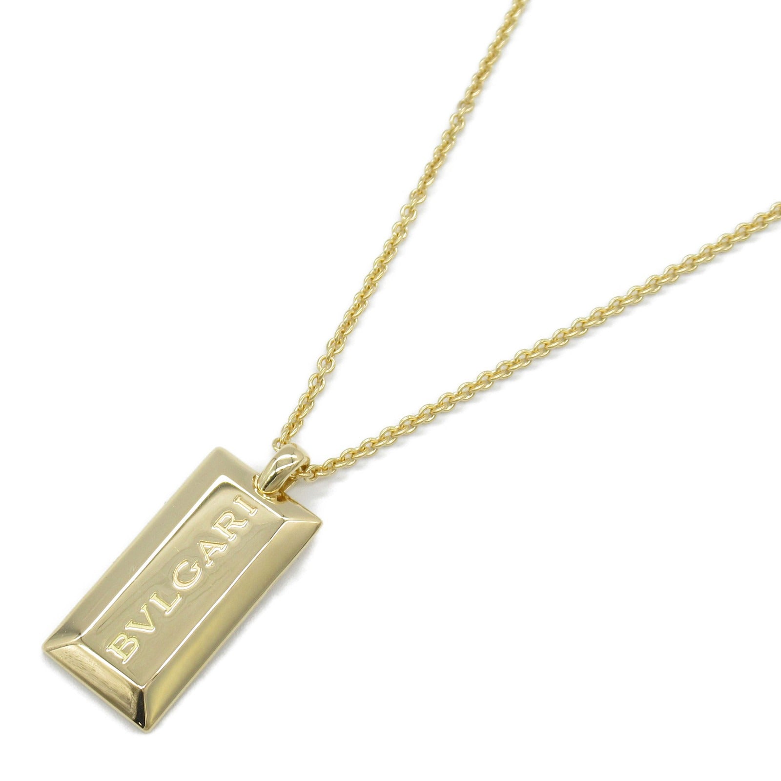 Bvlgari K18 Gold Ingot Necklace