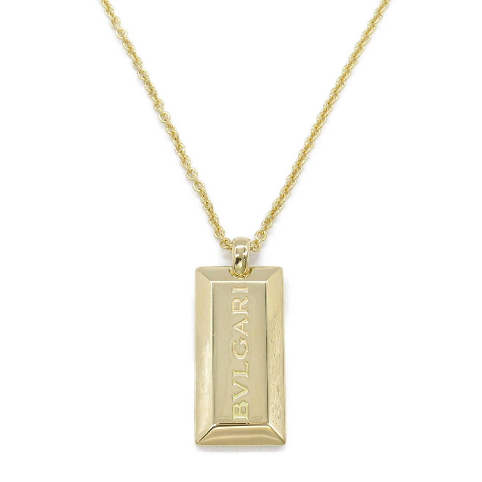 Bvlgari K18 Gold Ingot Necklace