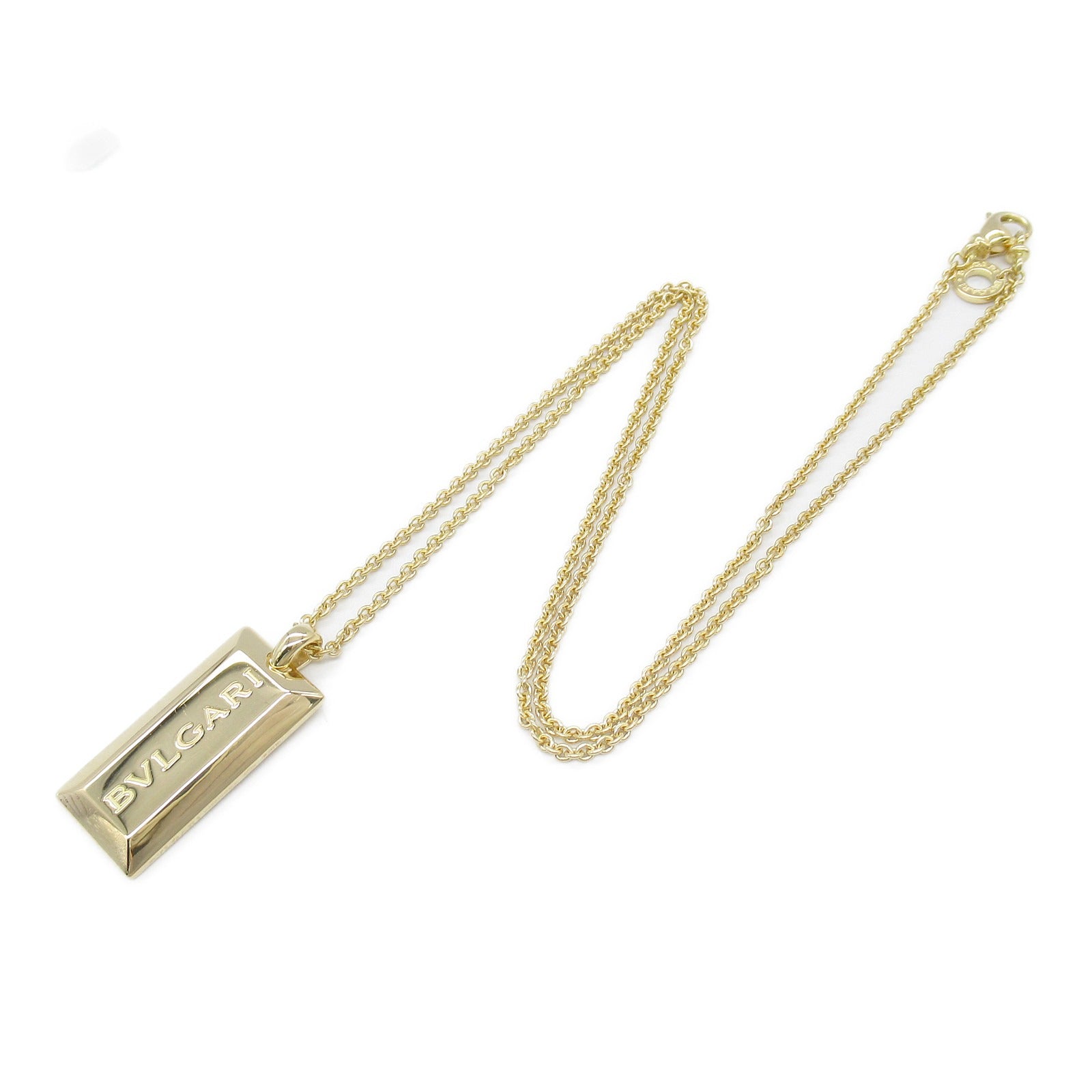 Bvlgari K18 Gold Ingot Necklace