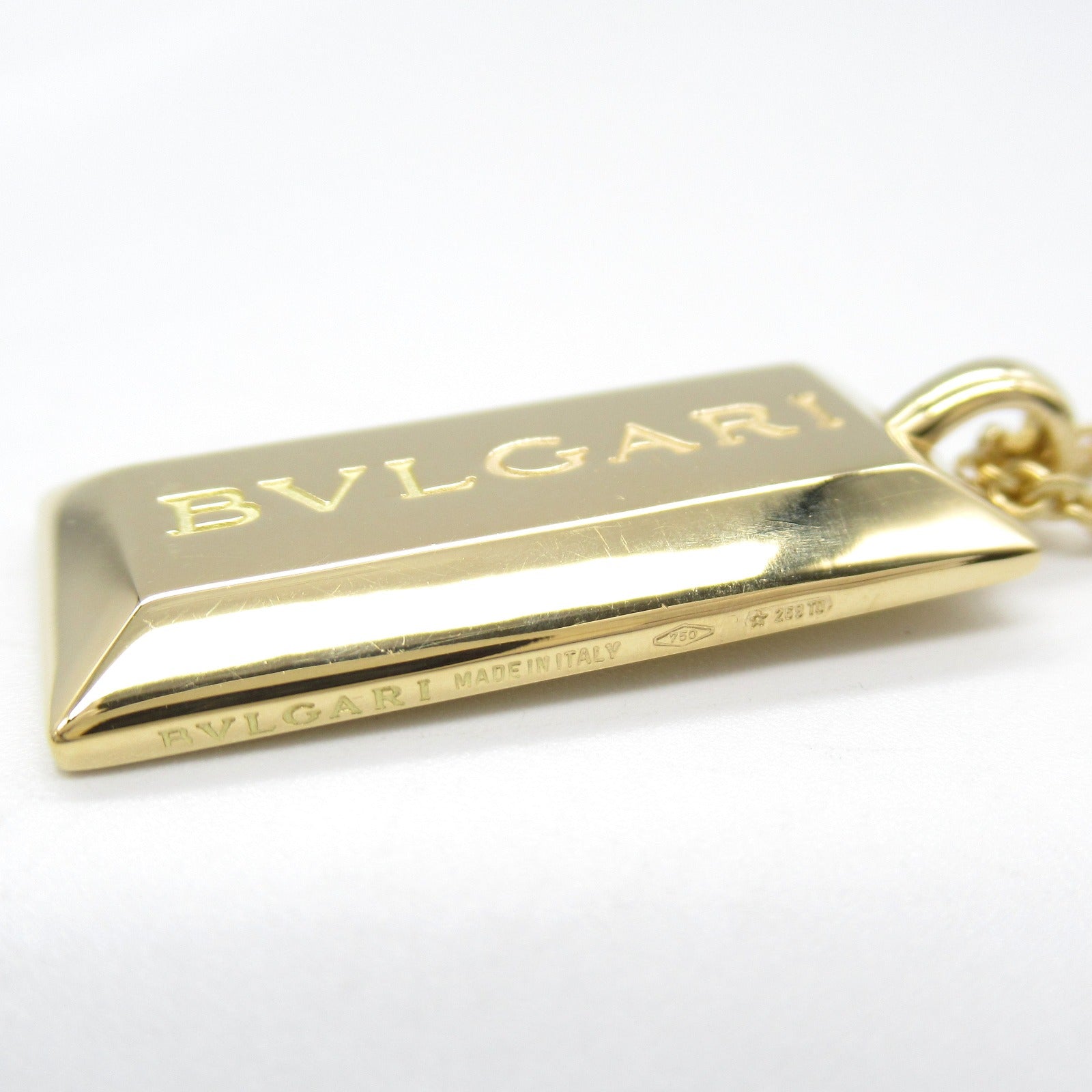 Bvlgari K18 Gold Ingot Necklace