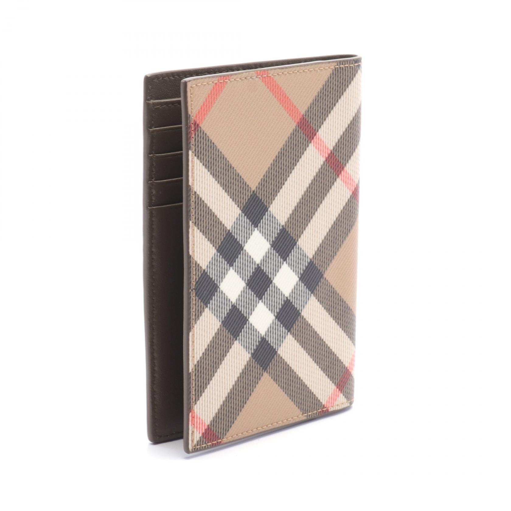 Burberry Vintage Check Card Case PVC Canvas