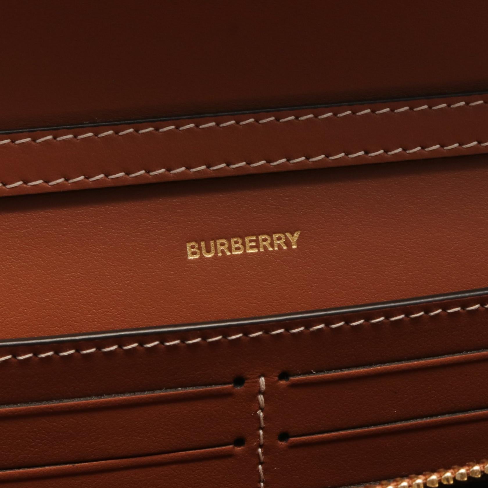 Burberry HANNAH Shoulder Bag PVC Canvas Leather