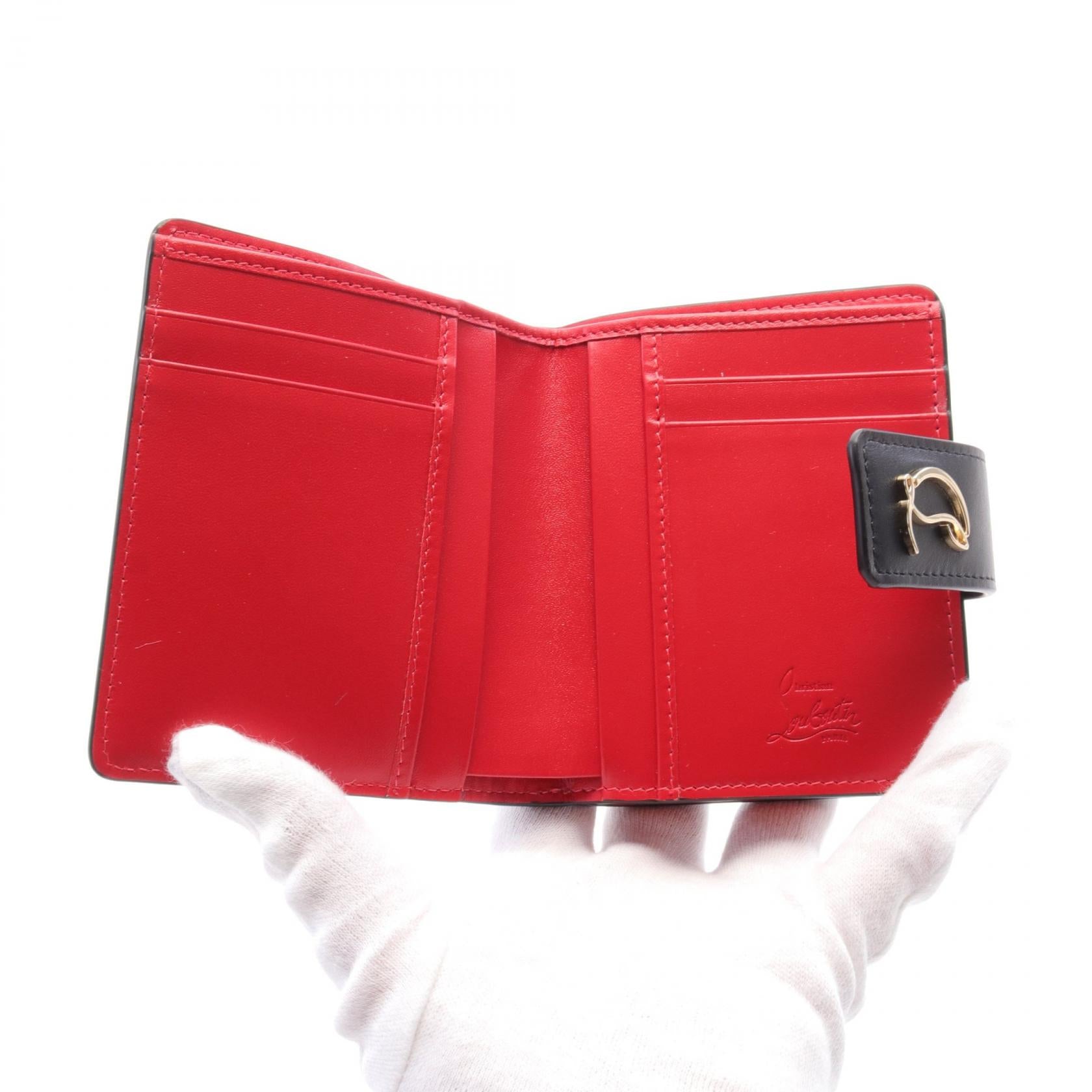 Christian Louboutin LOUBI54 Leather Wallet Black