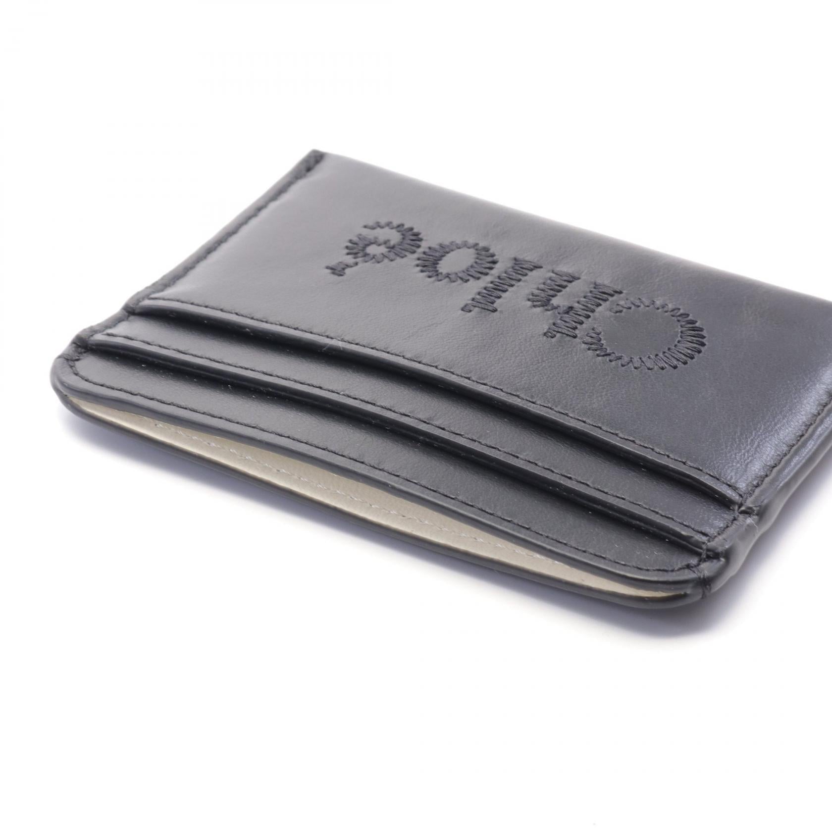 Chloe Leather Card Case Black