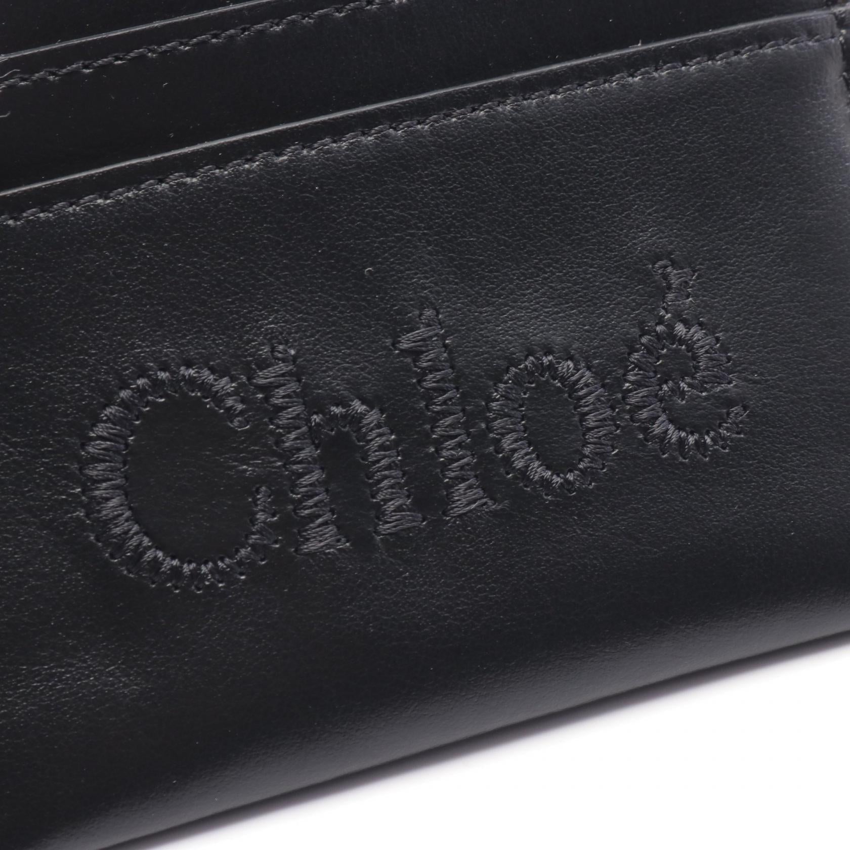 Chloe Leather Card Case Black CHC23SP868I10001