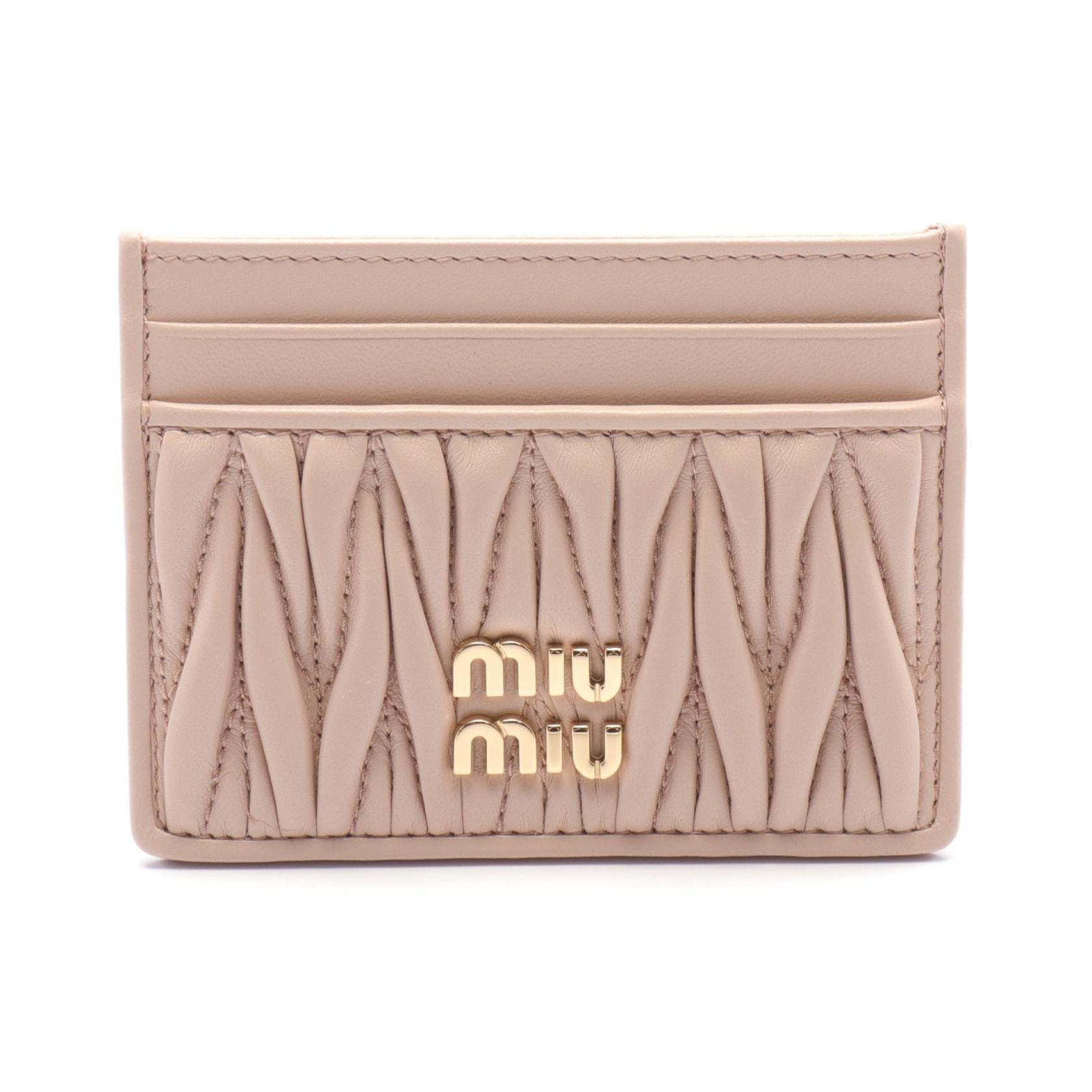 Miu Miu Matelasse Leather Card Case