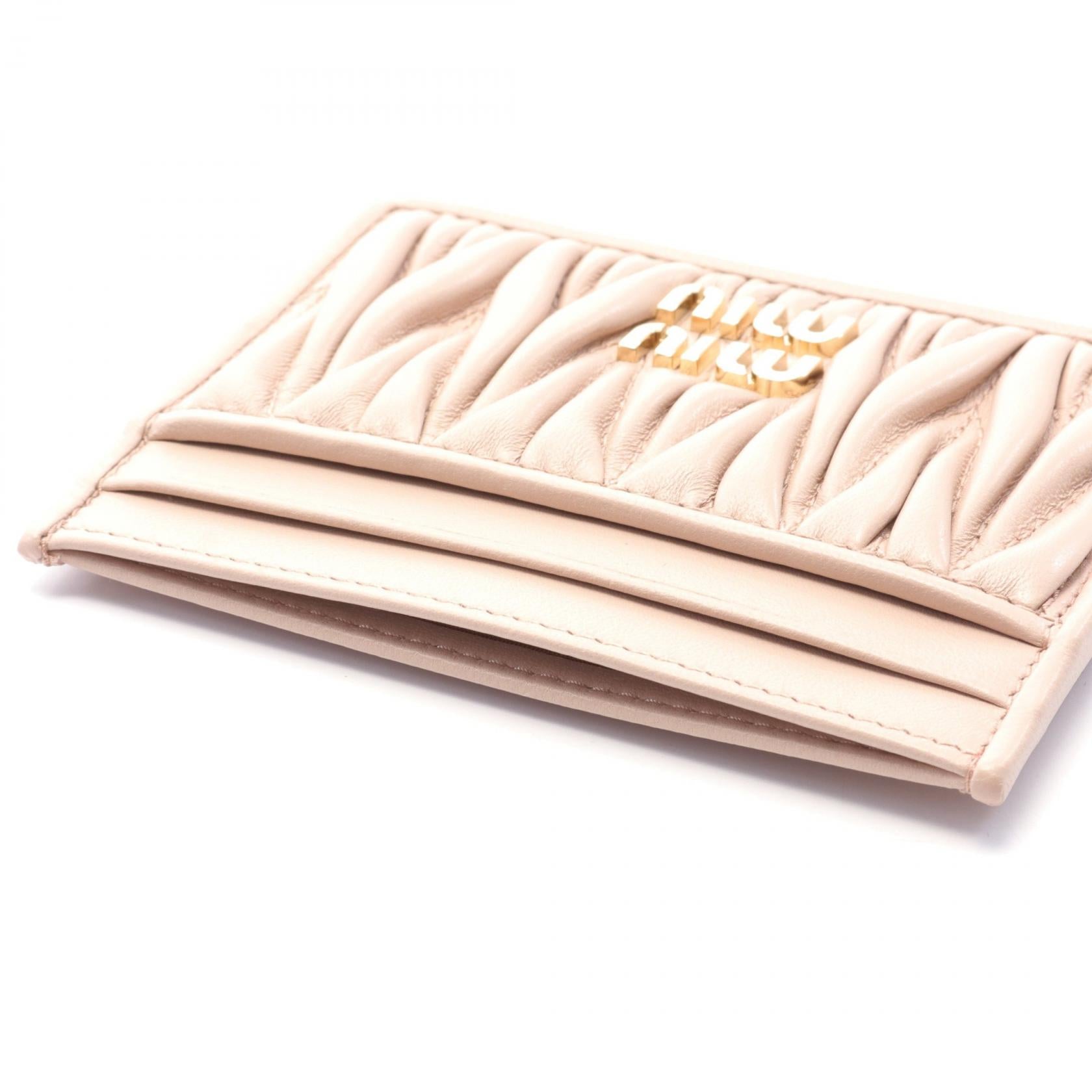 Miu Miu Matelasse Leather Card Case