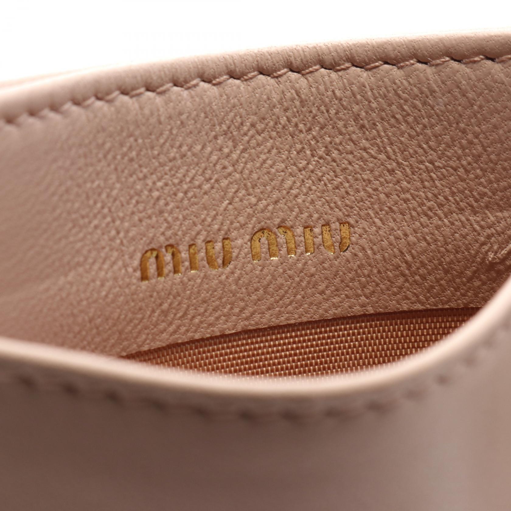 Miu Miu Matelasse Leather Card Case