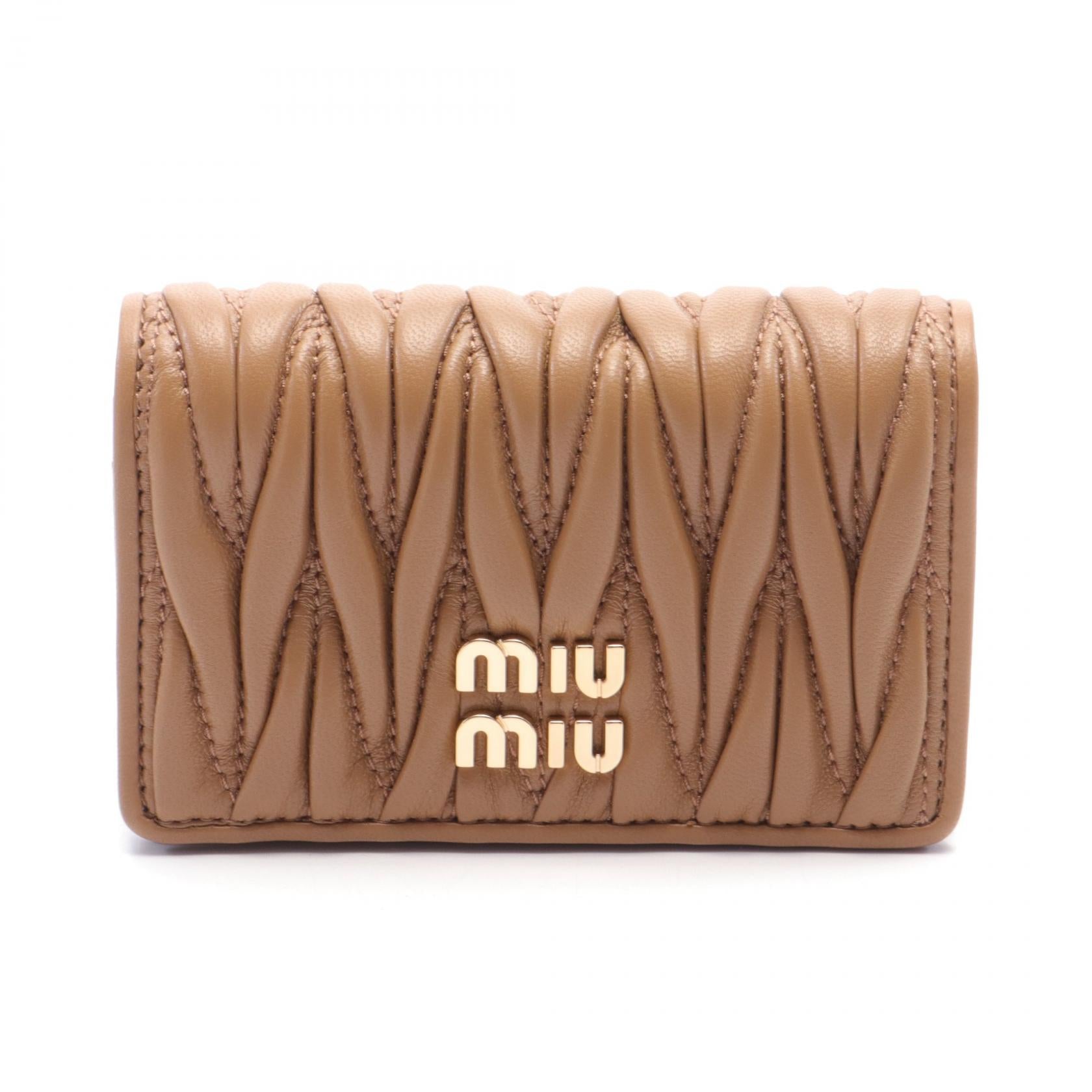 Miu Miu Matelasse Leather Card Case 5MC122