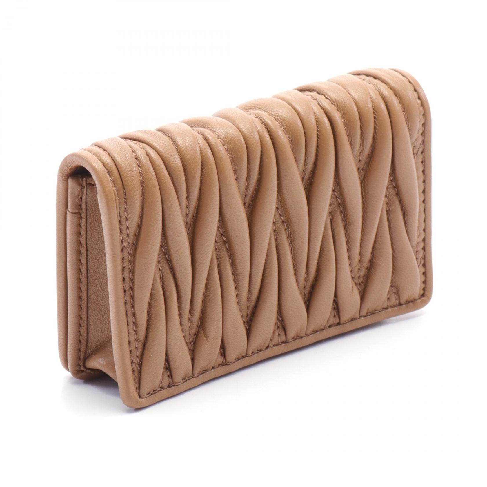 Miu Miu Matelasse Leather Card Case