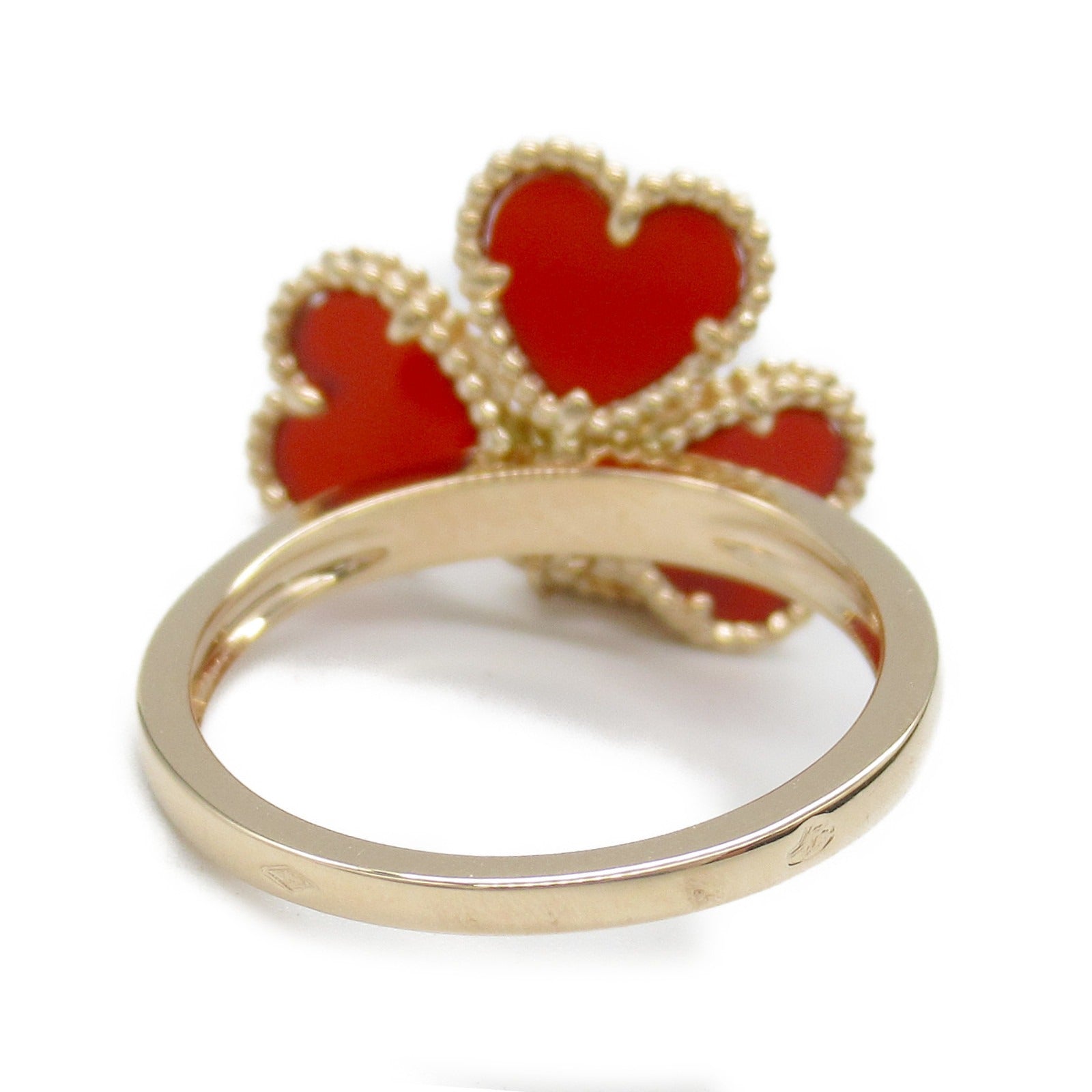 Van Cleef & Arpels Sweet Alhambra Carnelian Ring K18PG