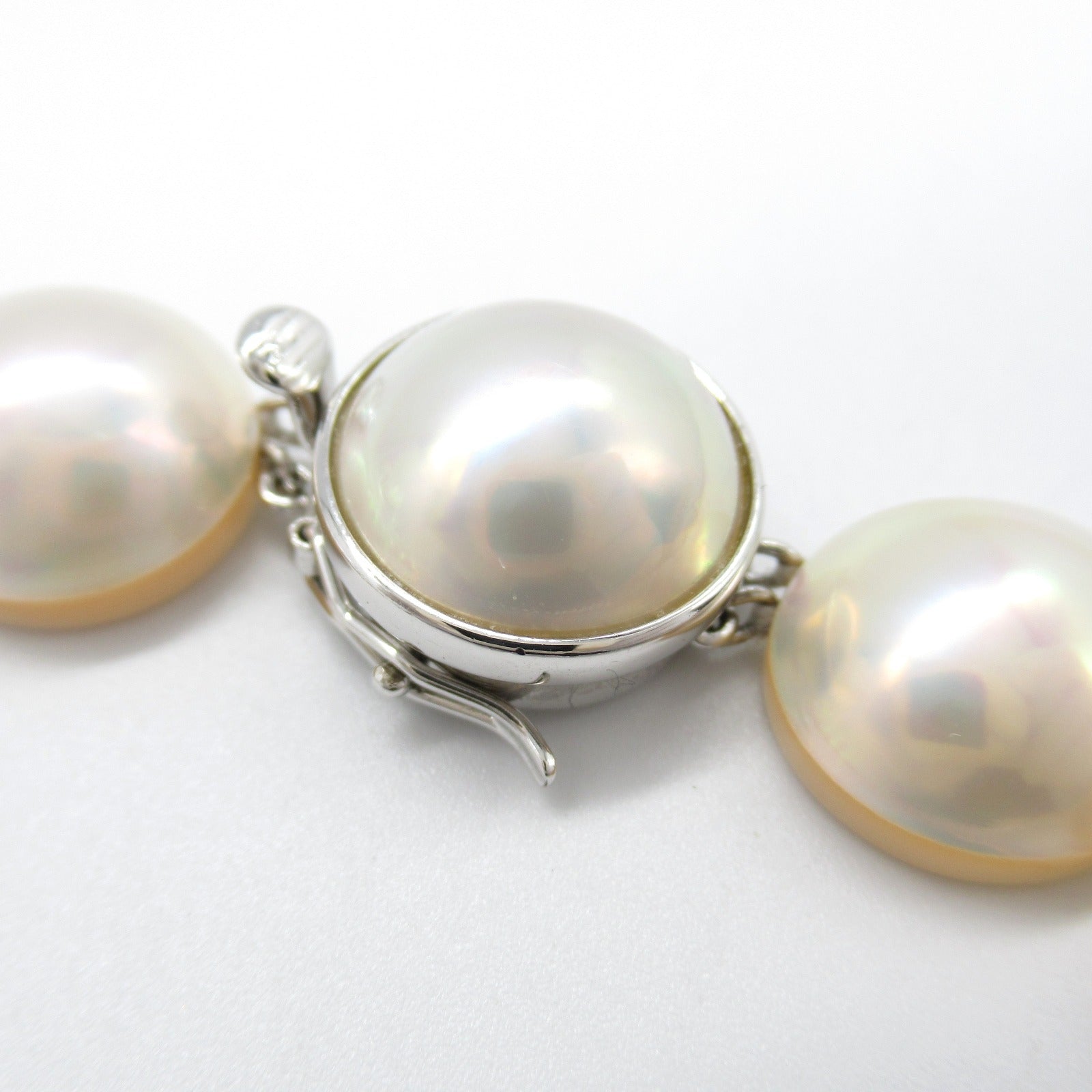 Tasaki Mabe Pearl Silver Necklace