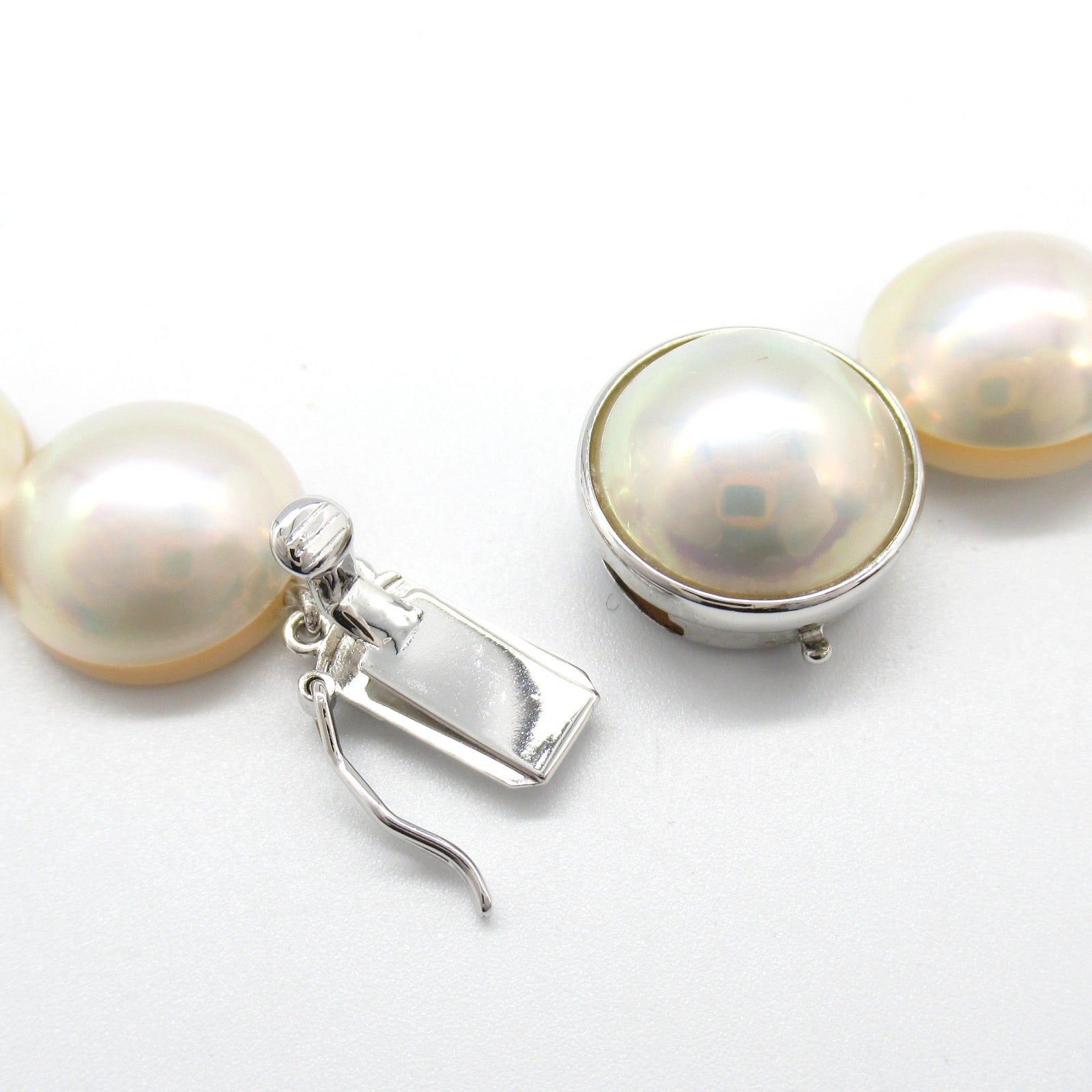 Tasaki Mabe Pearl Silver Necklace