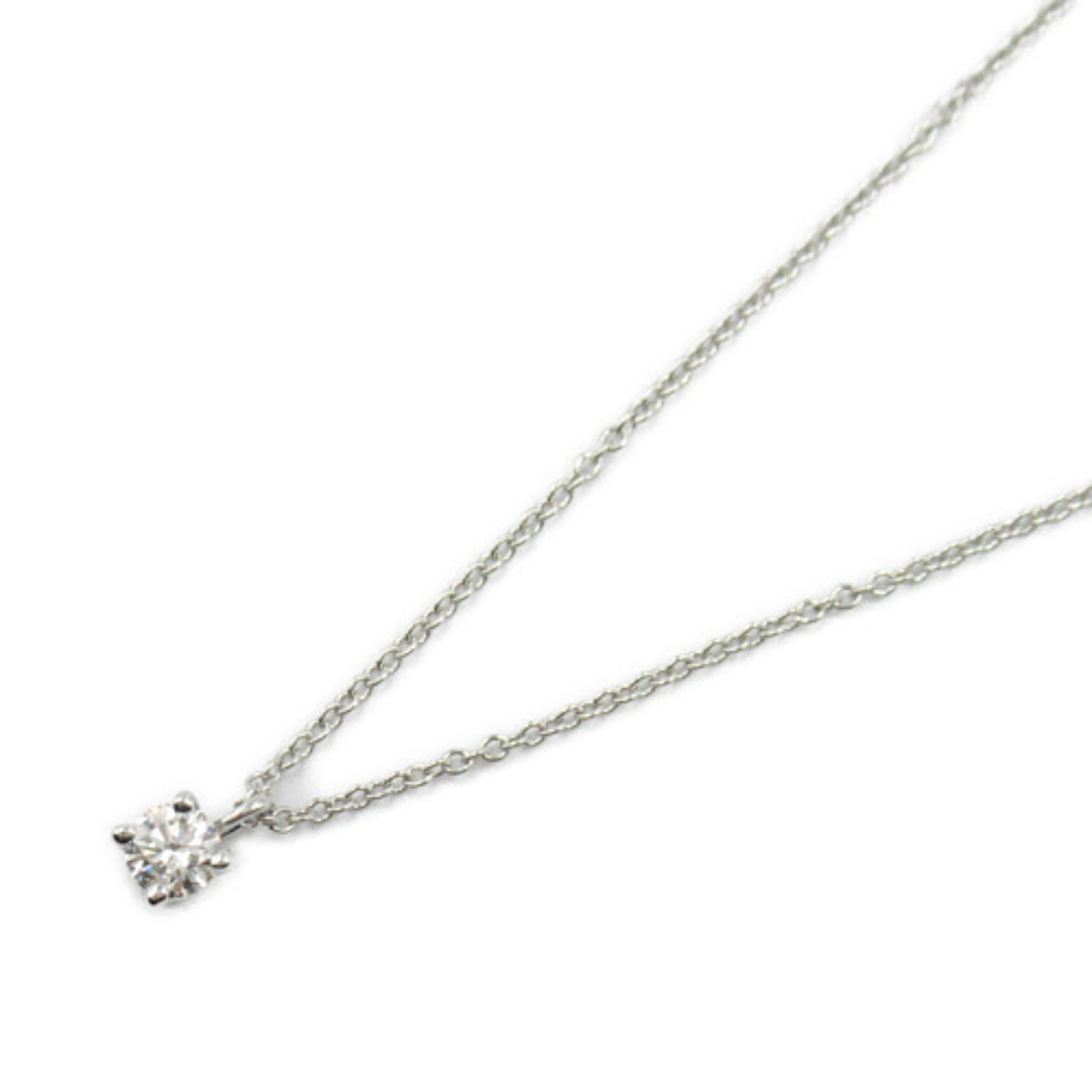 Tiffany & Co Platinum Diamond Solitaire Necklace