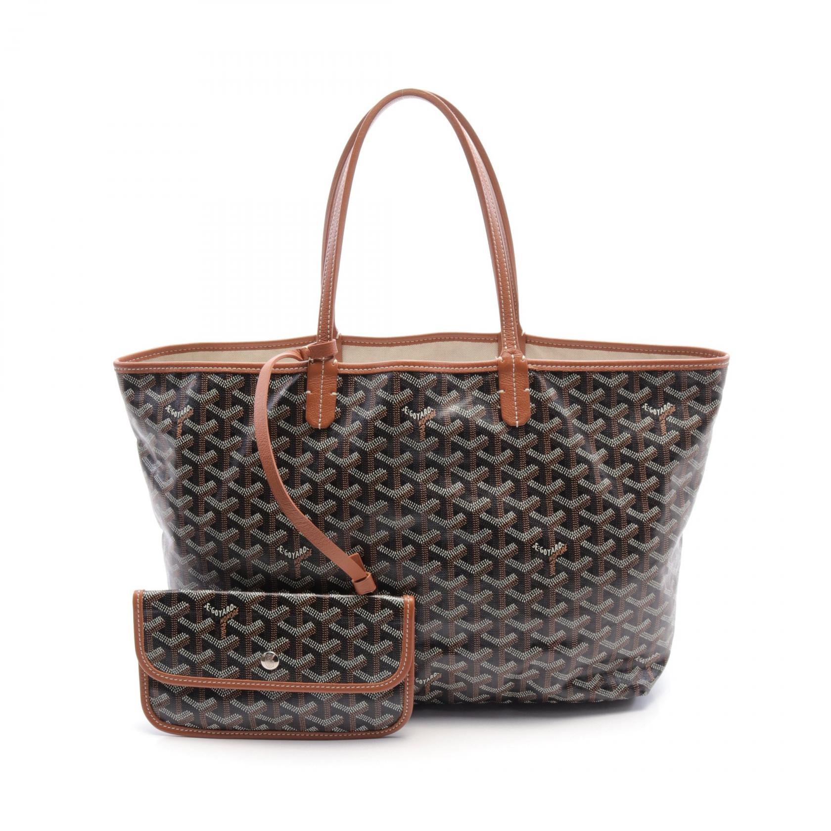 Goyard St. Louis PM Tote Bag PVC Canvas Leather