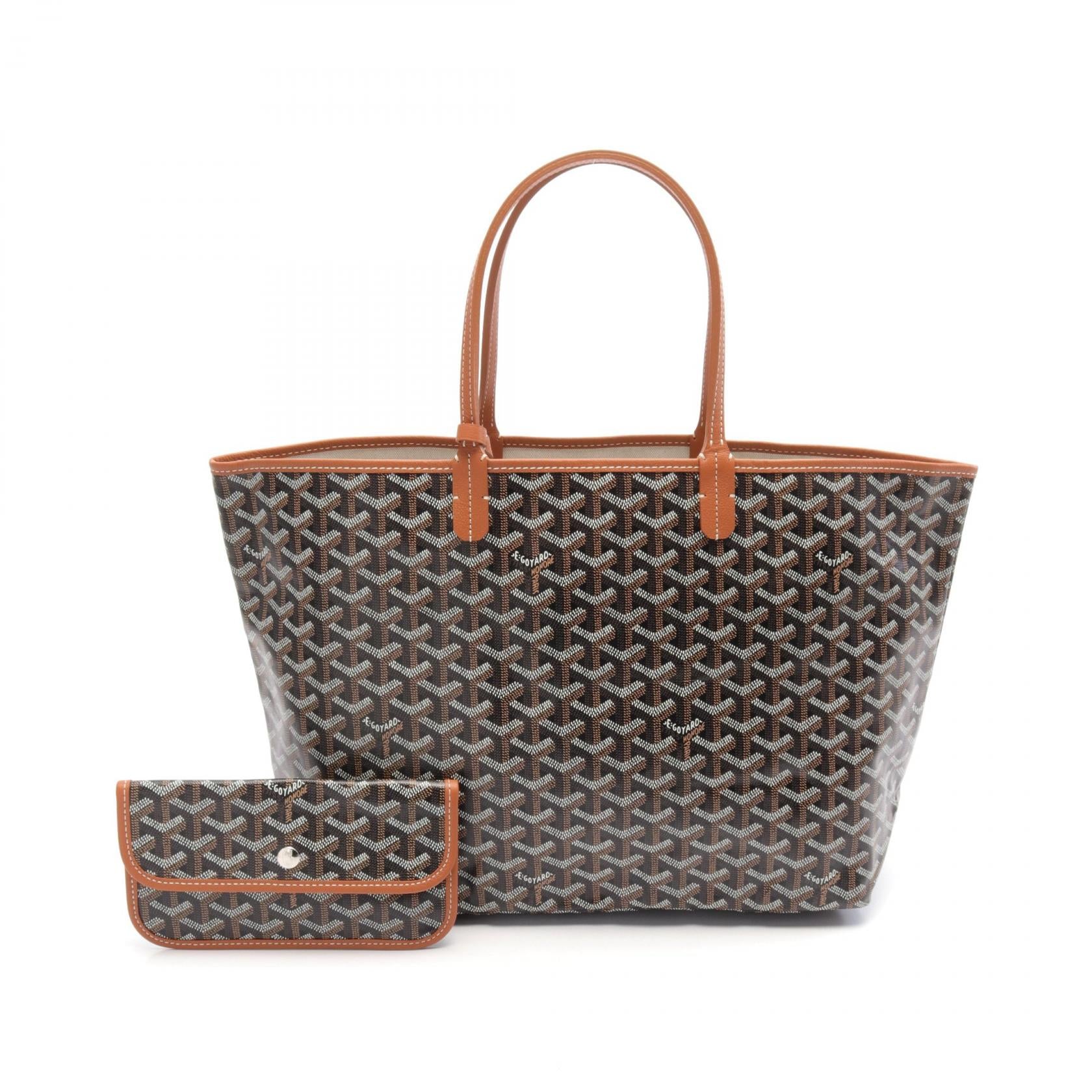 Goyard St. Louis PM Tote Bag PVC Canvas Leather