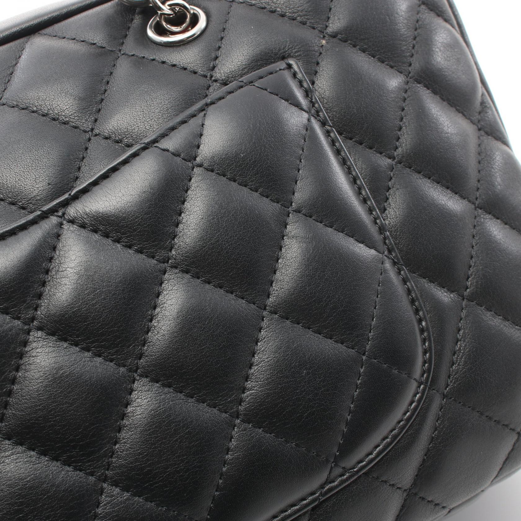 Chanel Cambon Bowling Shoulder Bag Black