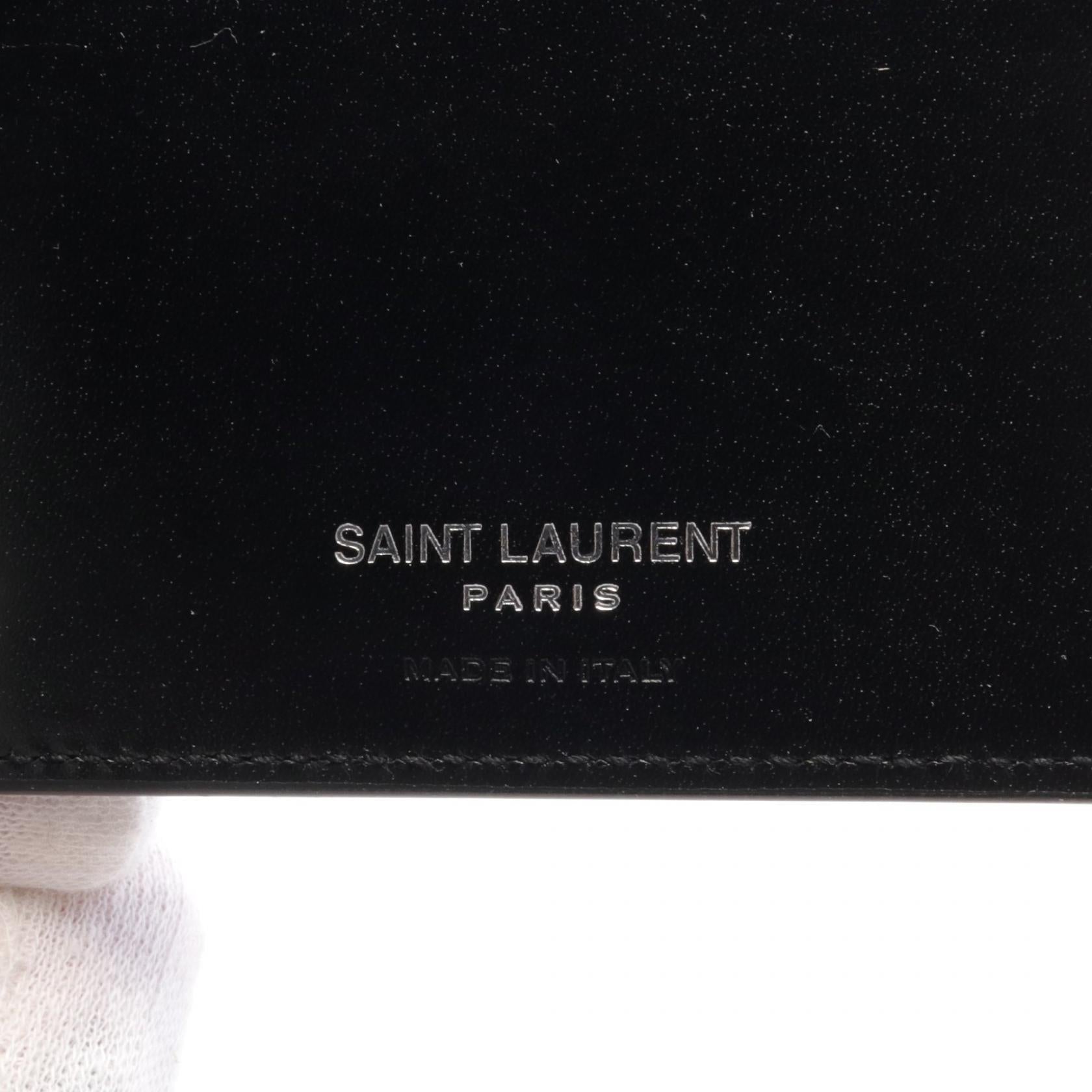 Saint Laurent Monogram Leather Wallet Black