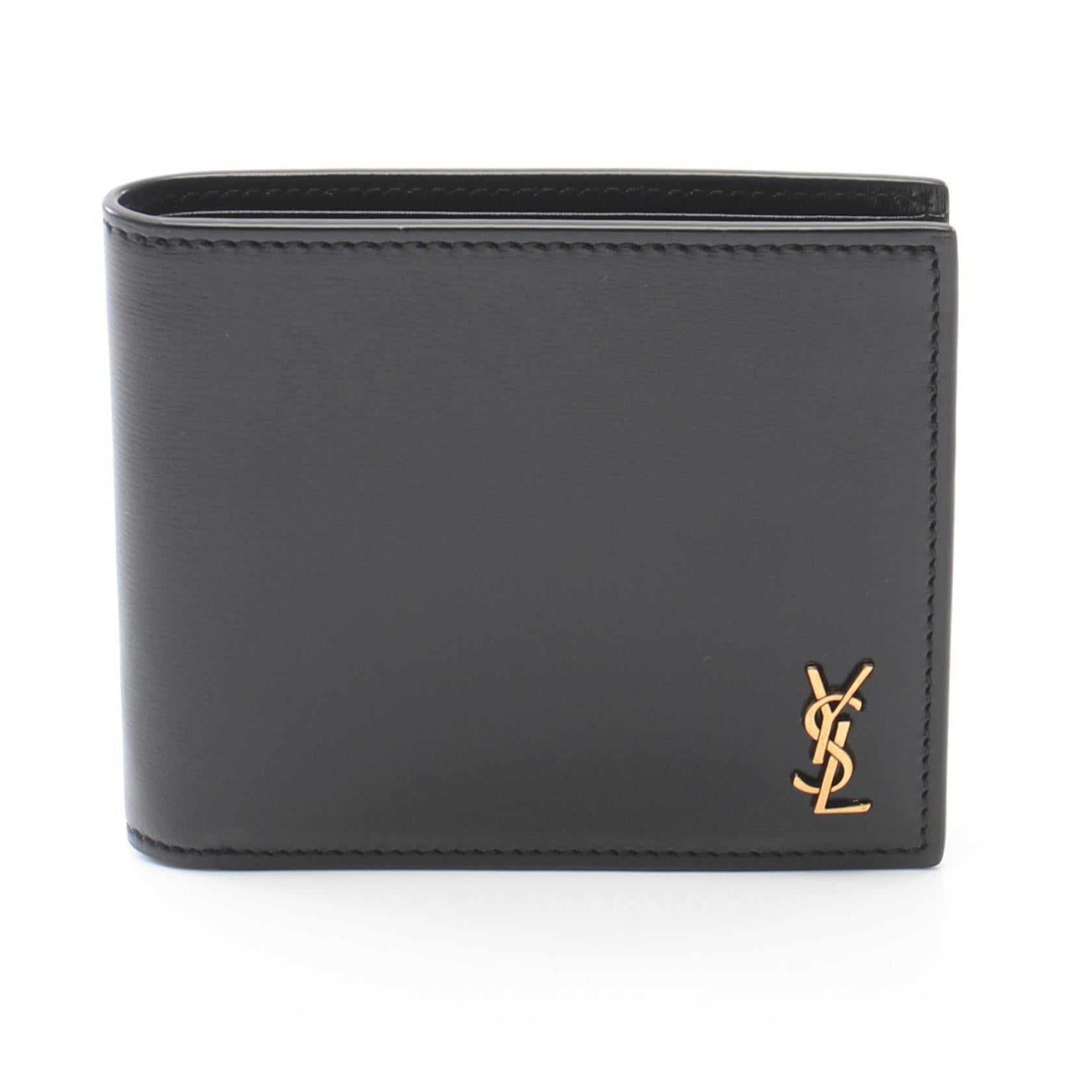 Saint Laurent Leather Wallet Black