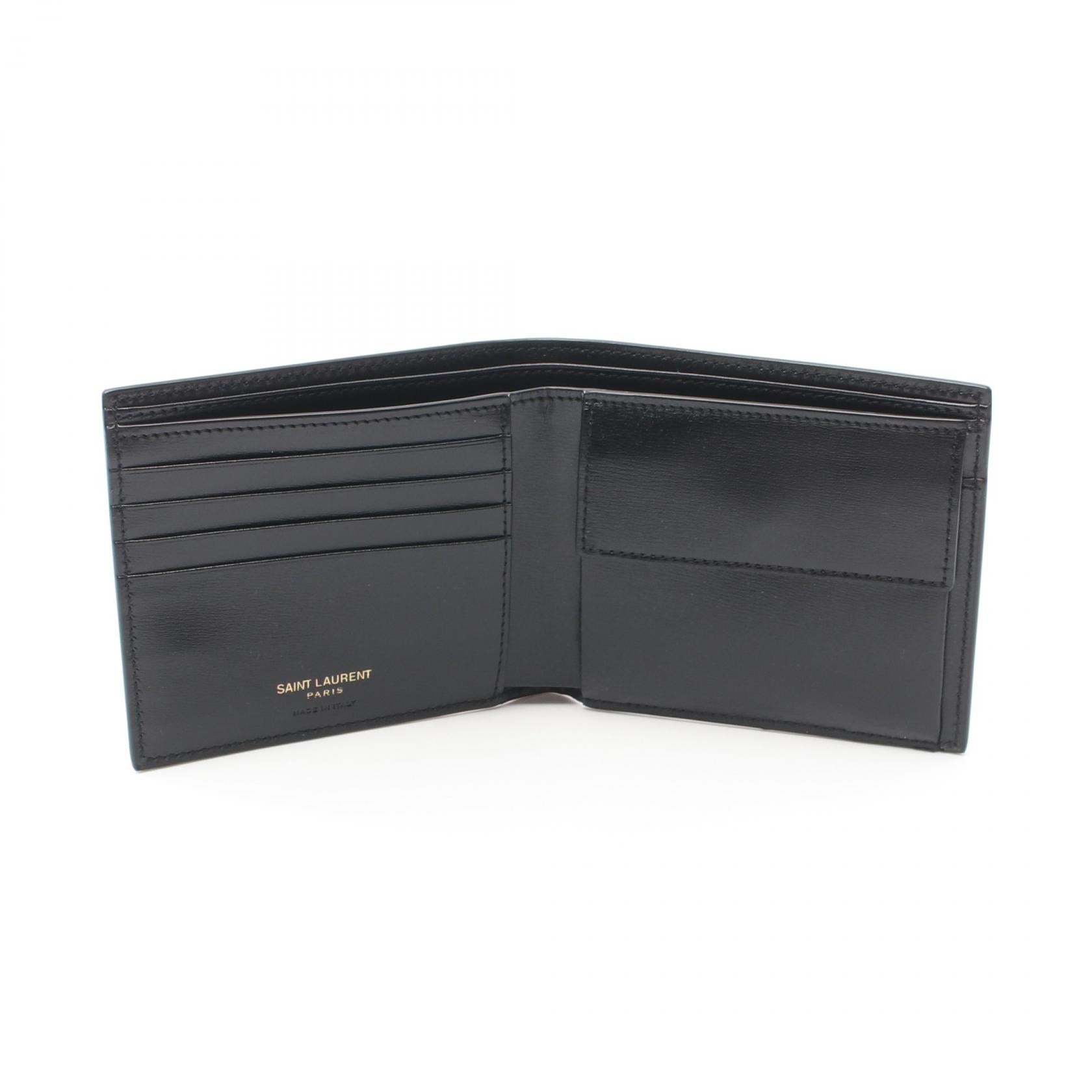 Saint Laurent Leather Wallet Black