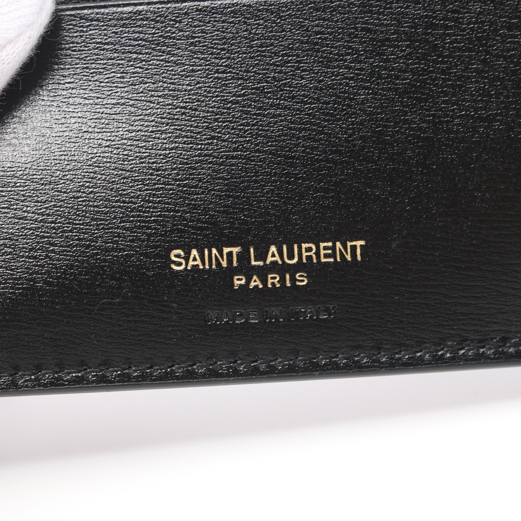 Saint Laurent Leather Wallet Black