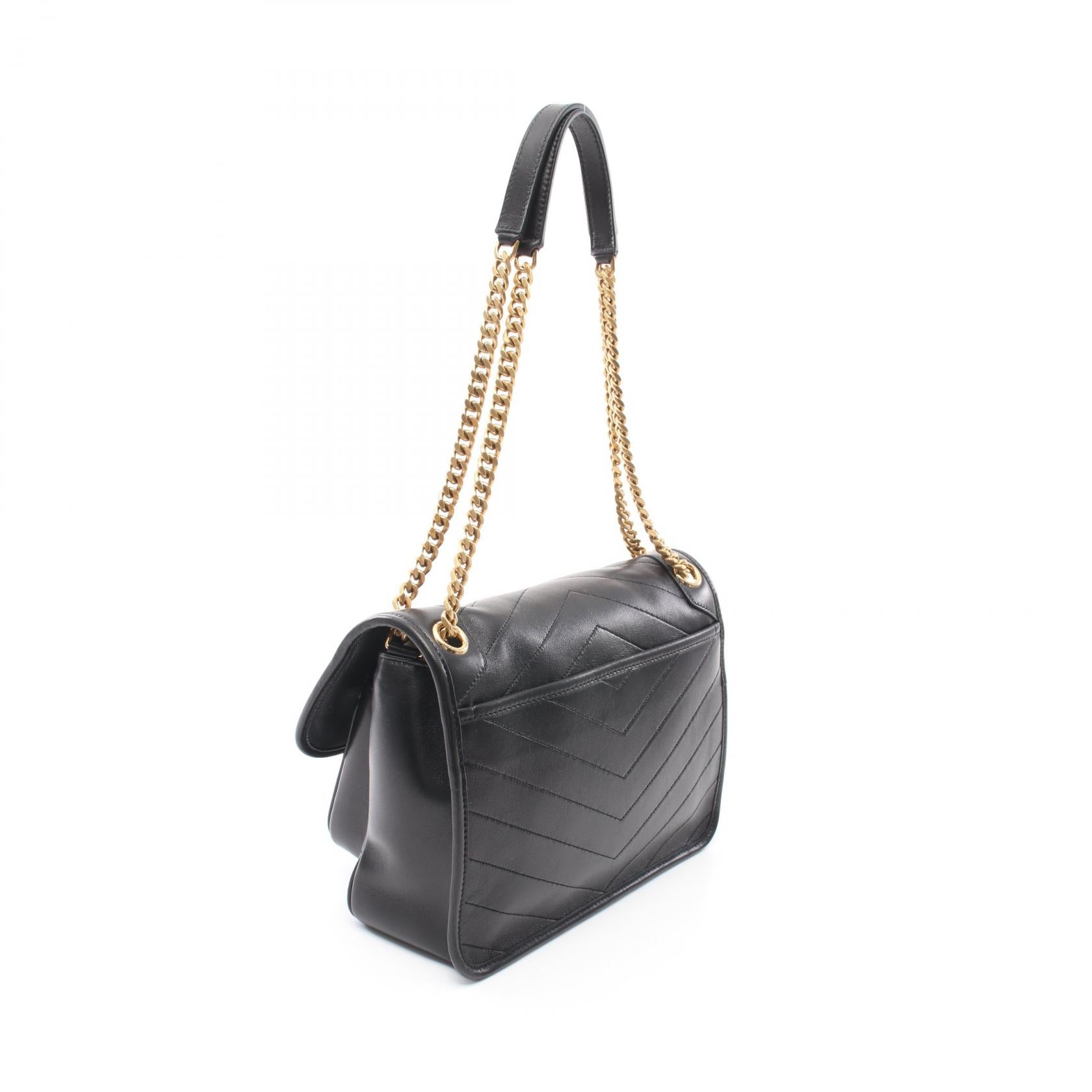 Yves Saint Laurent Leather Shoulder Bag Black