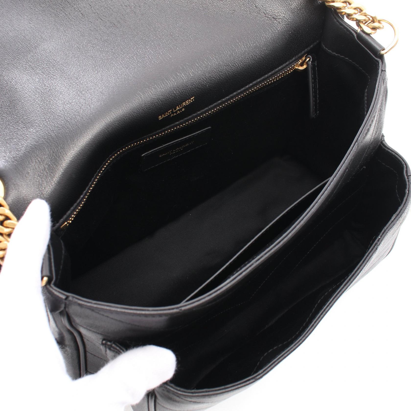 Yves Saint Laurent Leather Shoulder Bag Black