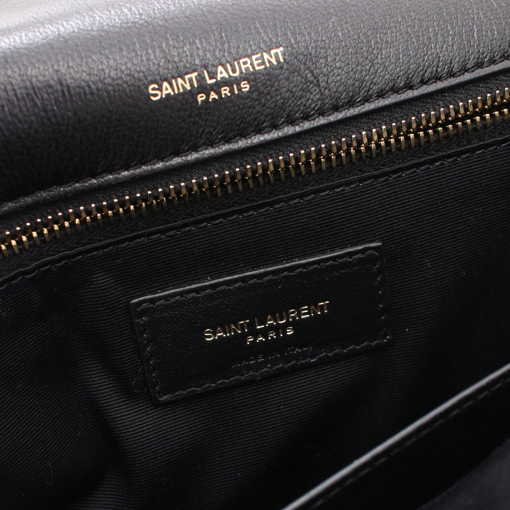 Yves Saint Laurent Leather Shoulder Bag Black