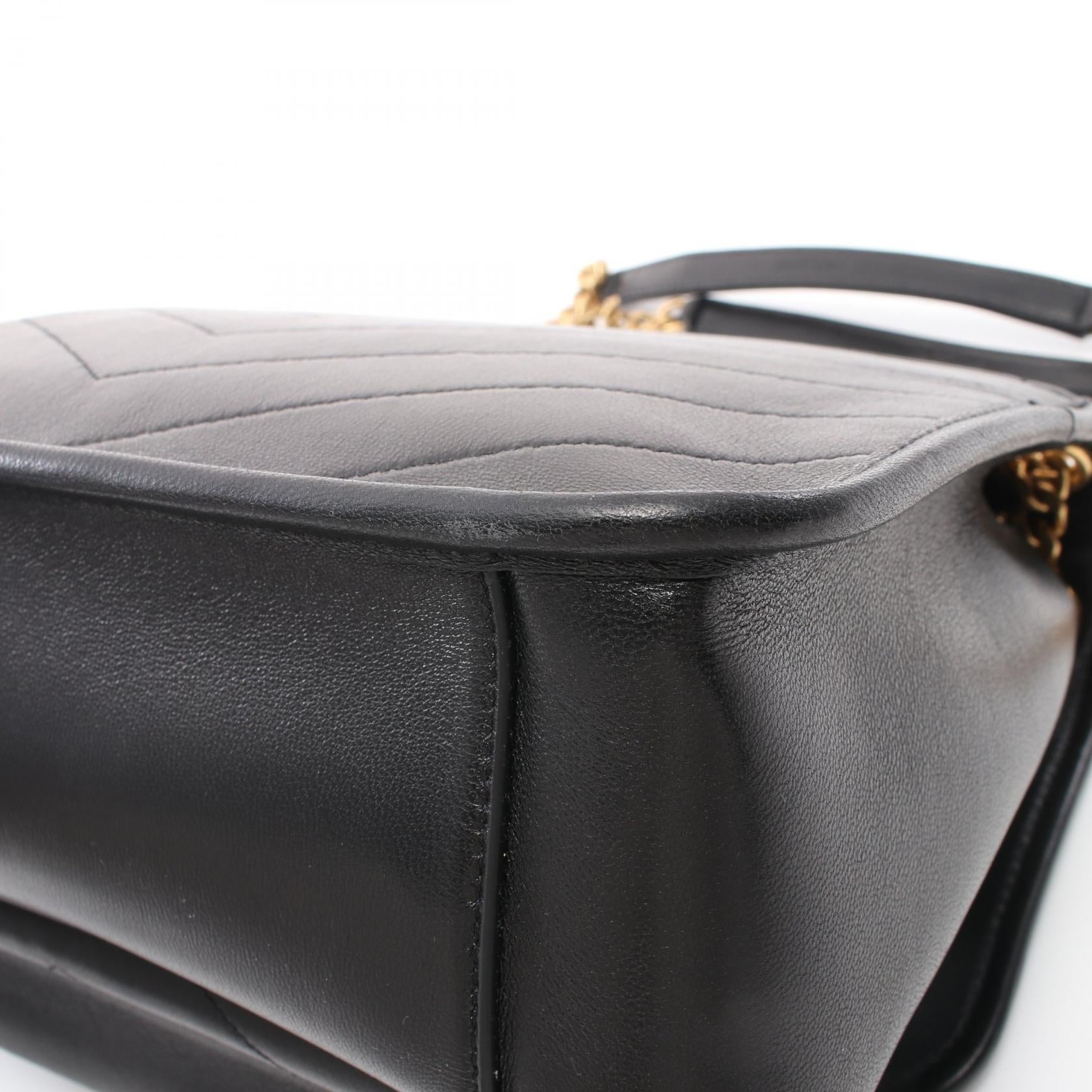 Yves Saint Laurent Leather Shoulder Bag Black