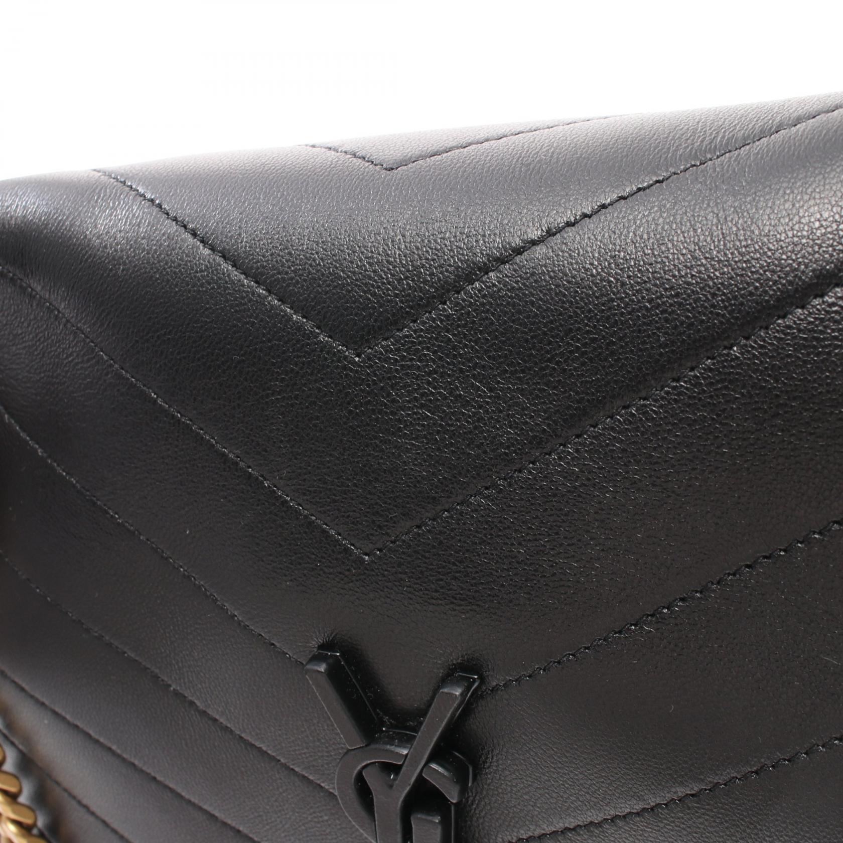 Yves Saint Laurent Leather Shoulder Bag Black