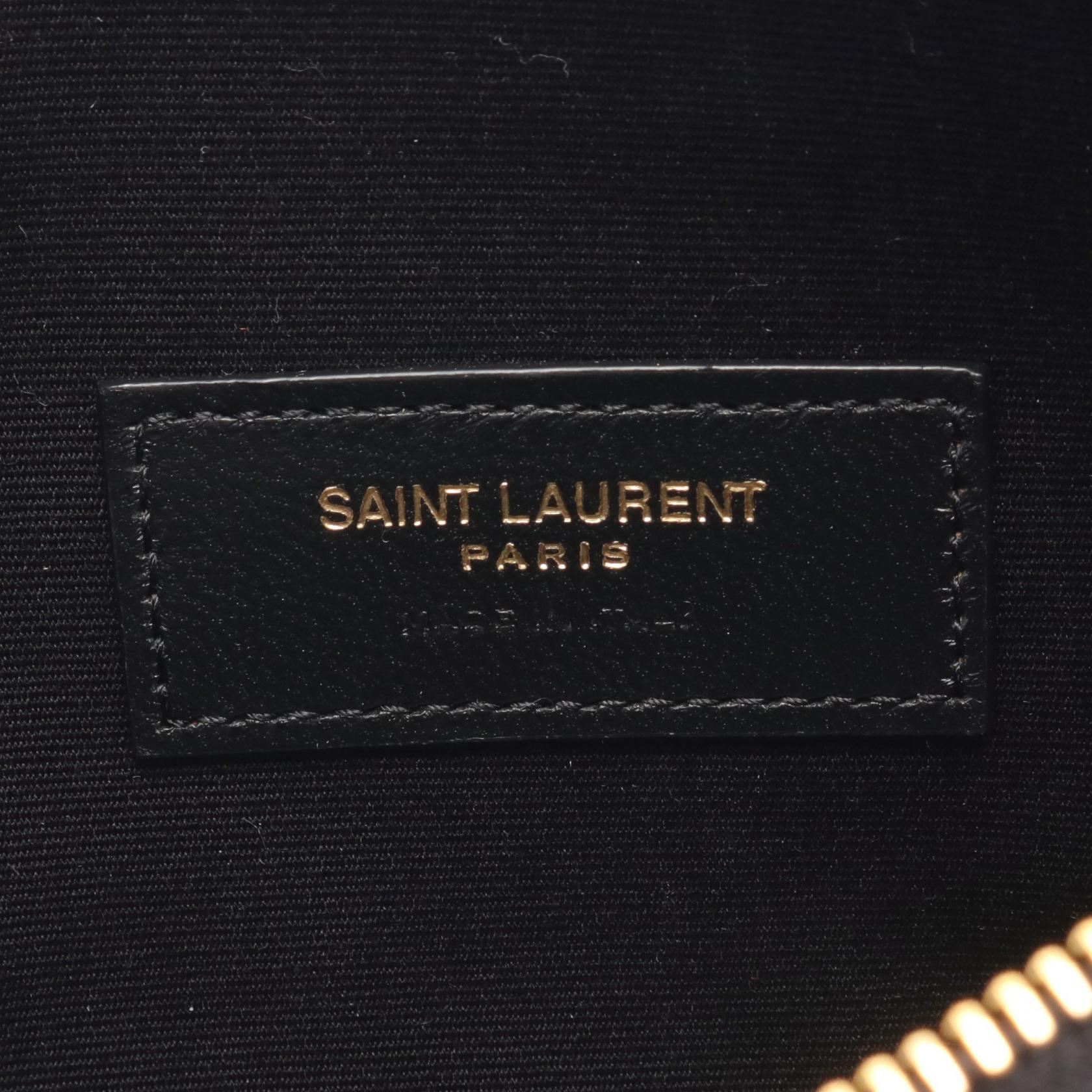 Saint Laurent Leather Monogram Clutch Bag