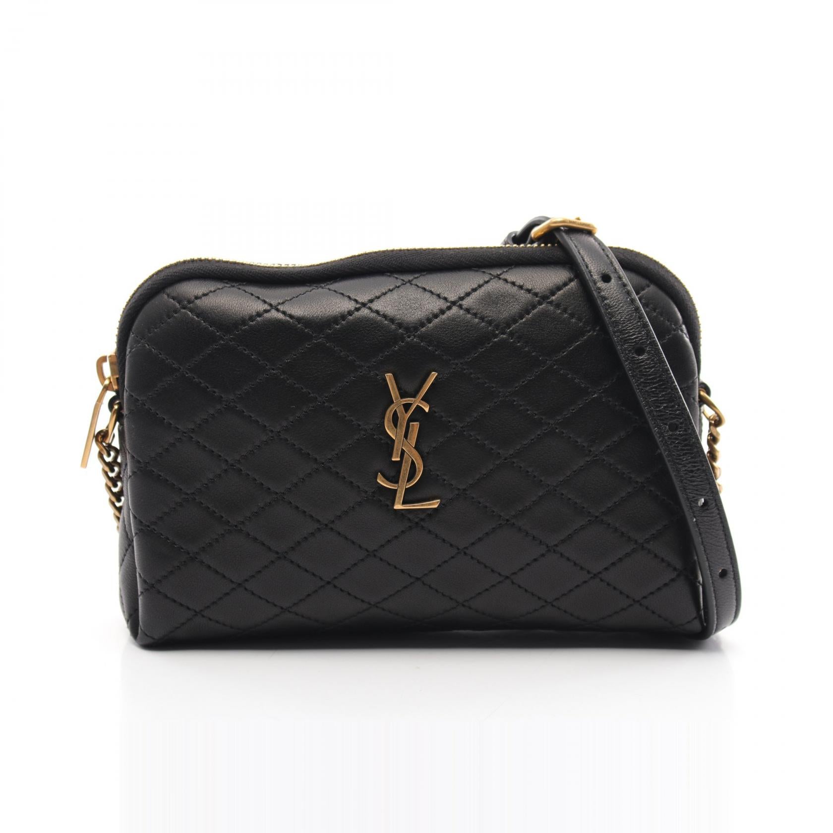 Saint Laurent Gaby Leather Camera Bag Black