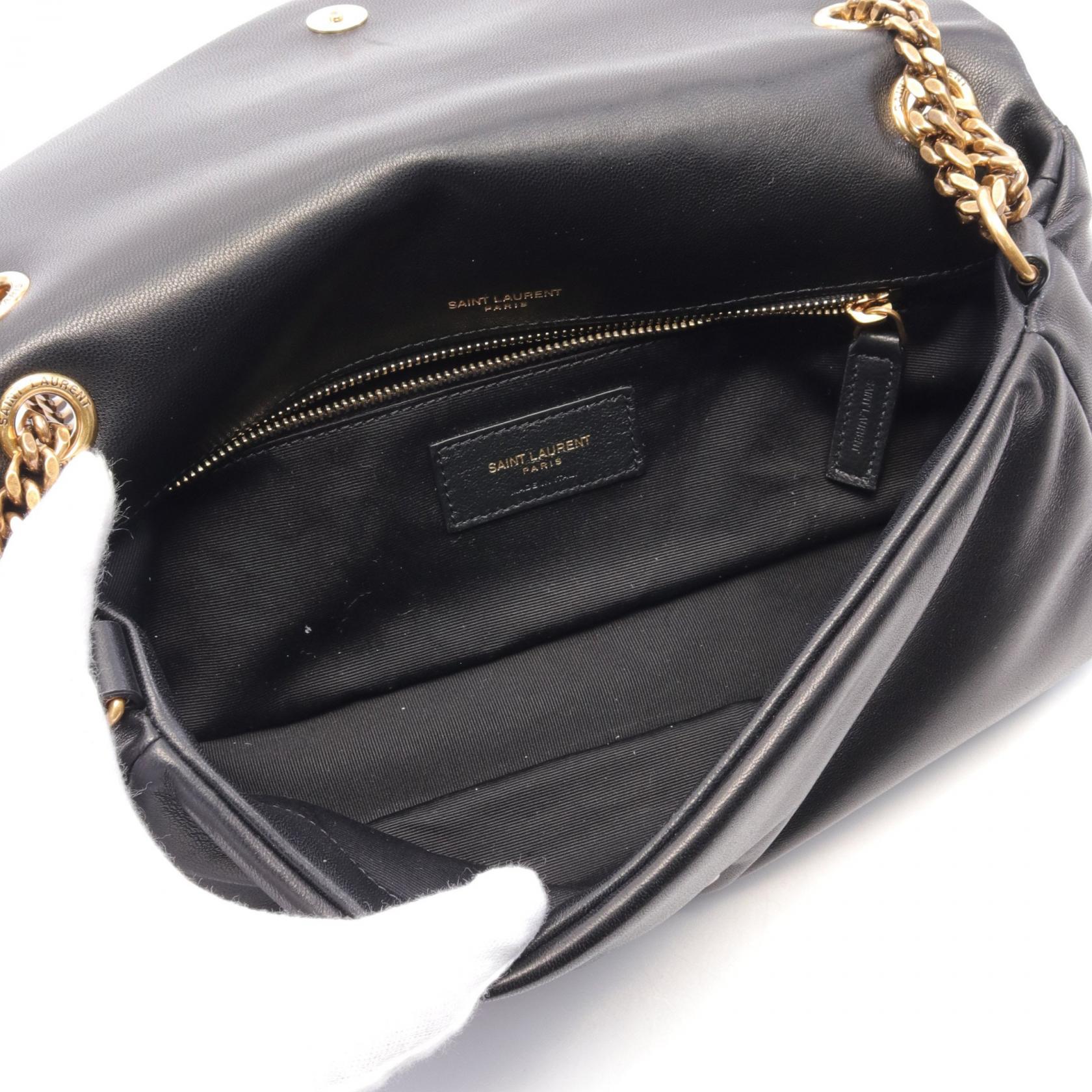 Saint Laurent YSL Logo Leather Shoulder Bag