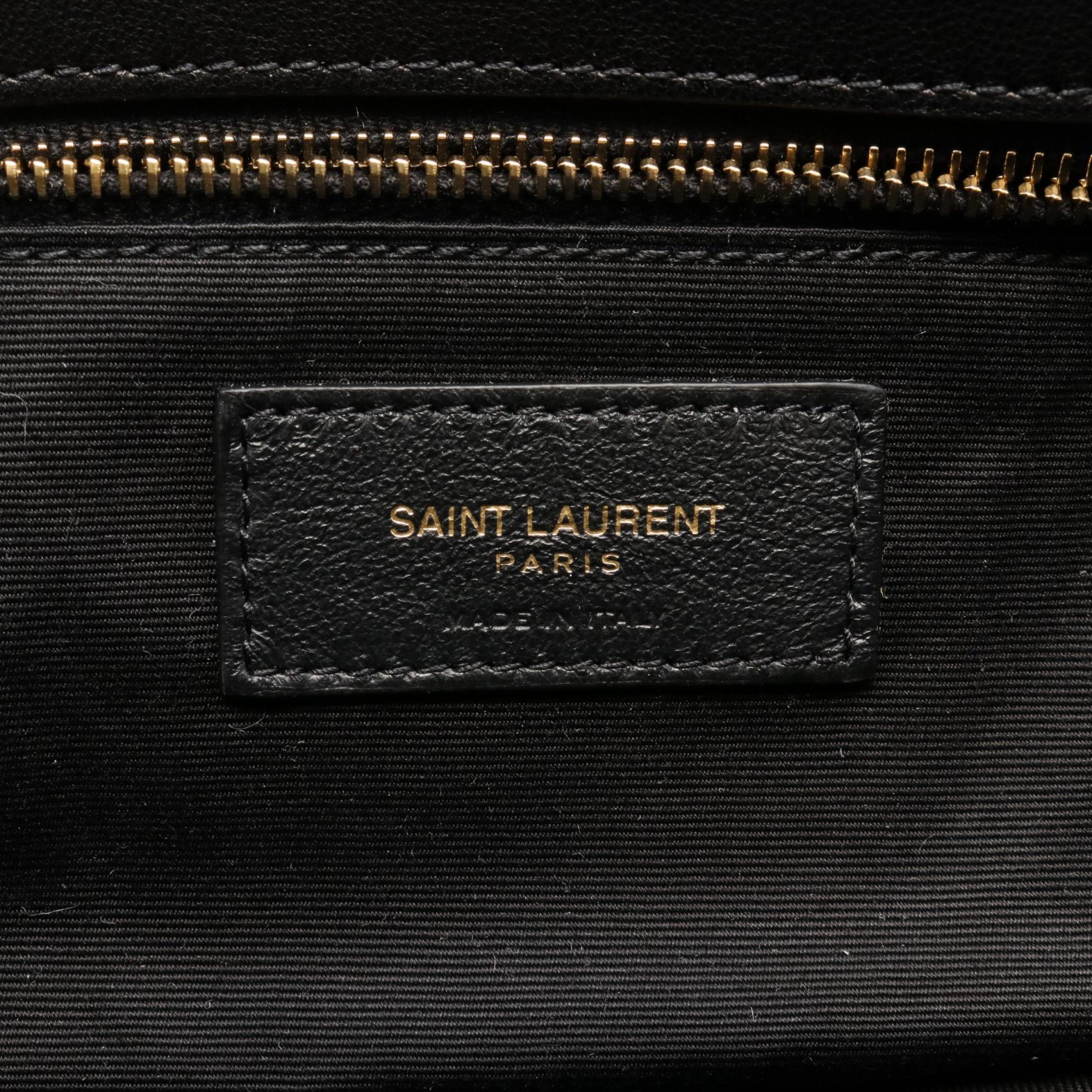 Saint Laurent YSL Logo Leather Shoulder Bag