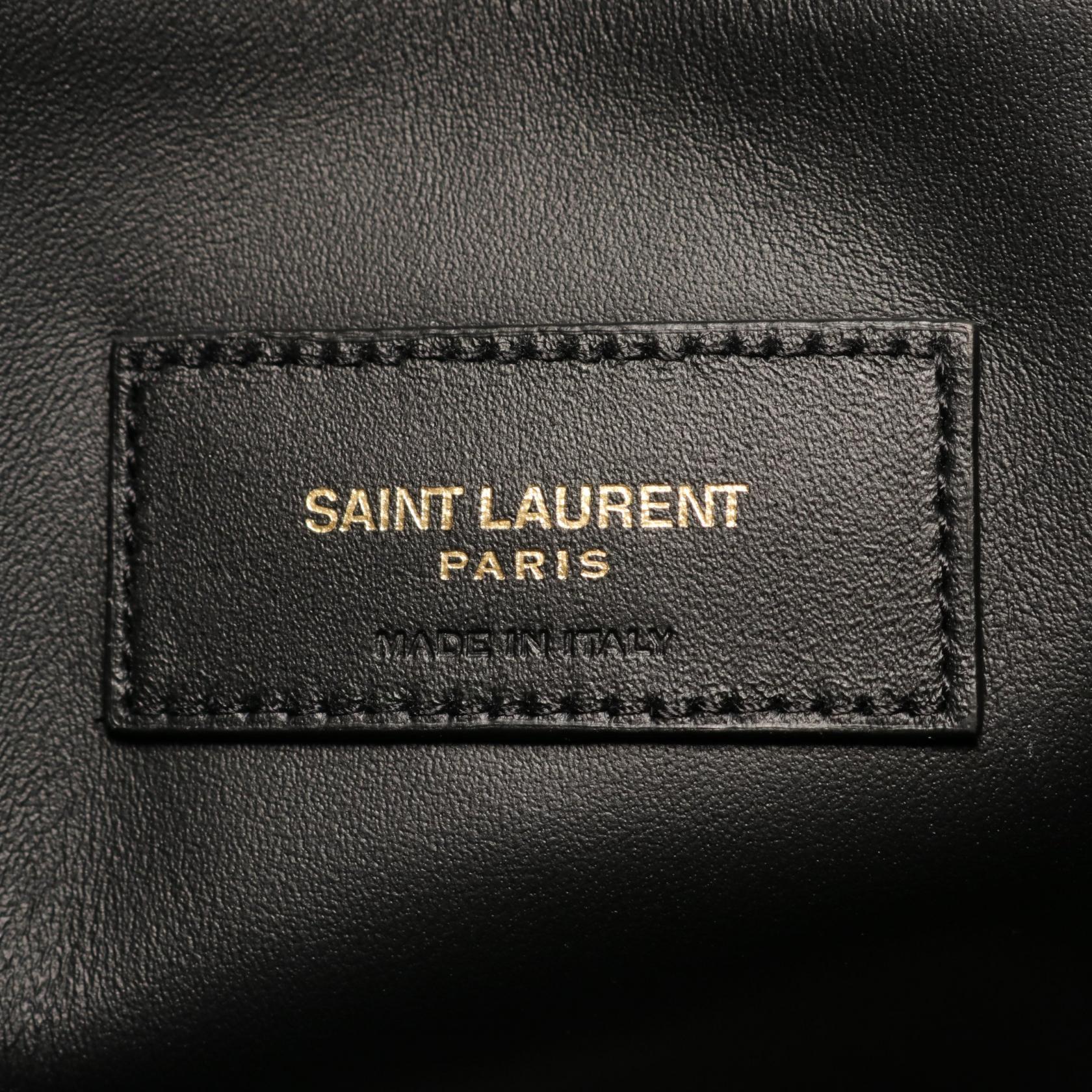 Saint Laurent Leather Shoulder Bag Black