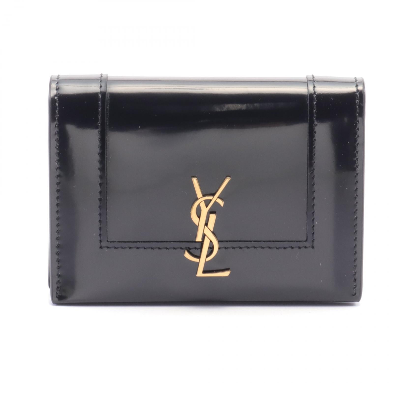 Yves Saint Laurent Cassandra Card Case Black