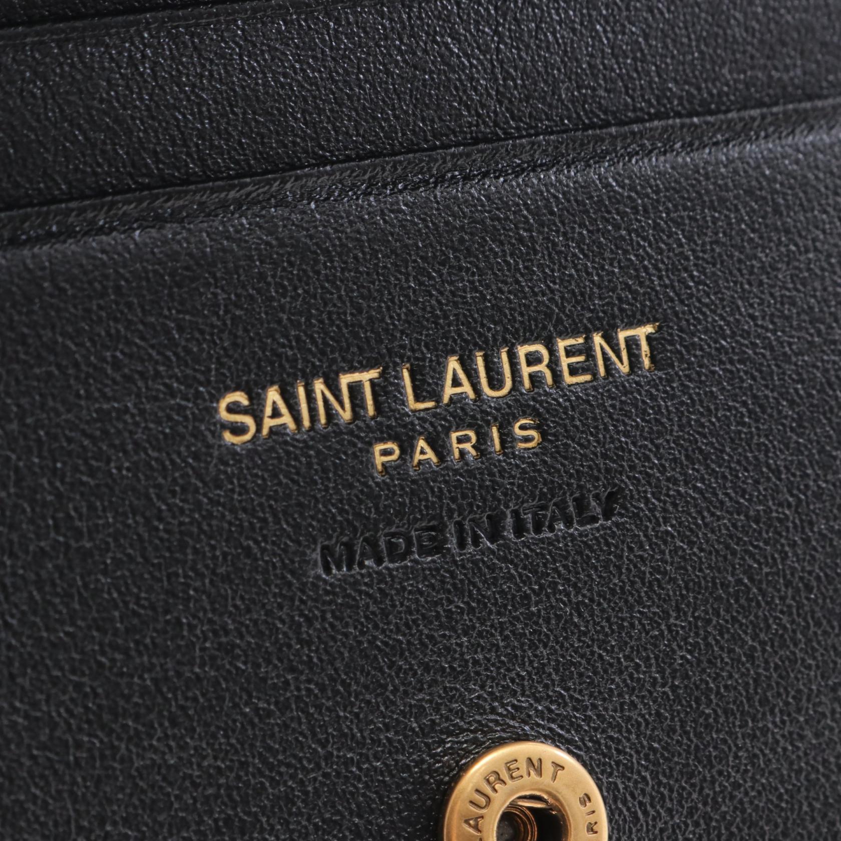 Yves Saint Laurent Cassandra Card Case Black