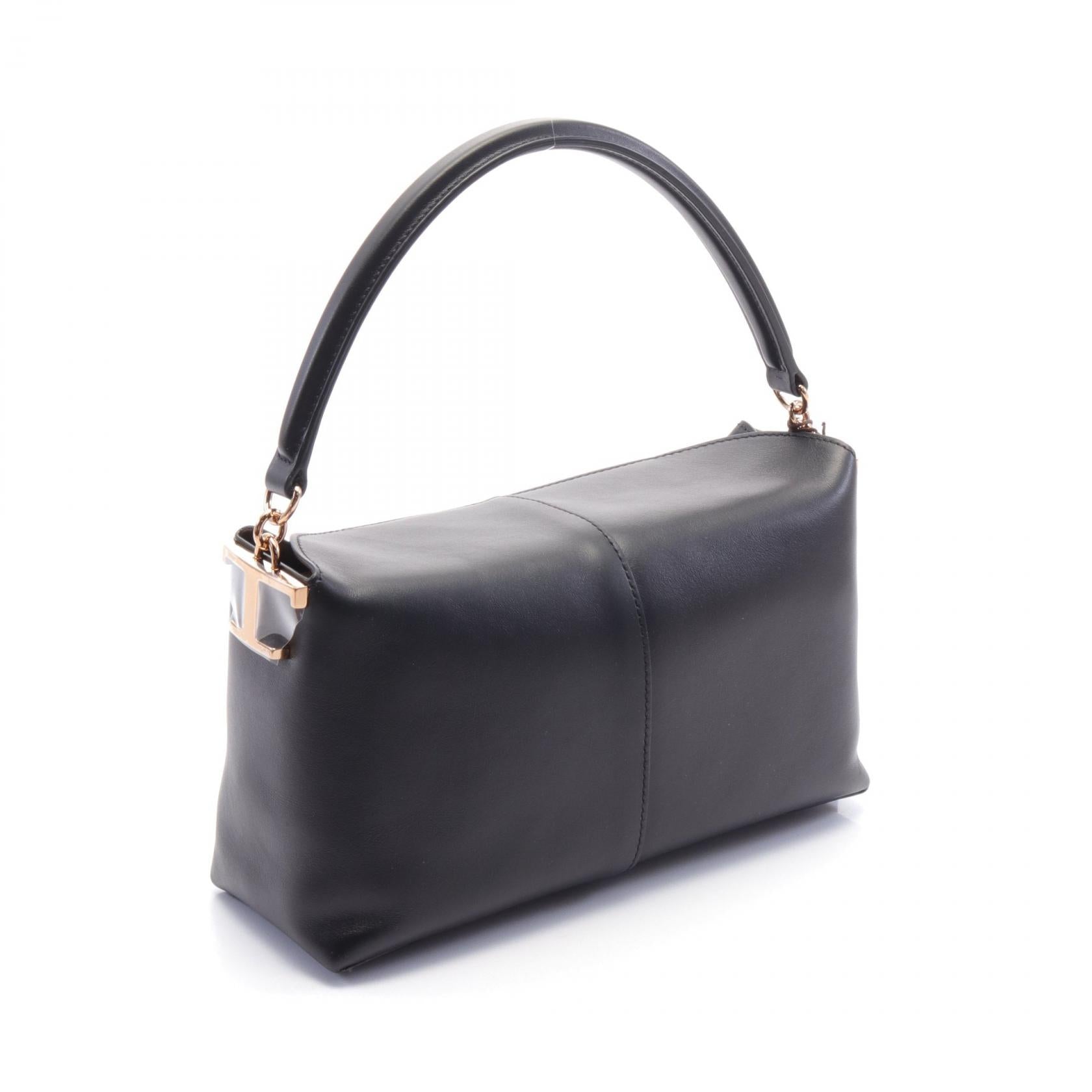 Tod's Leather T Case Handbag Black