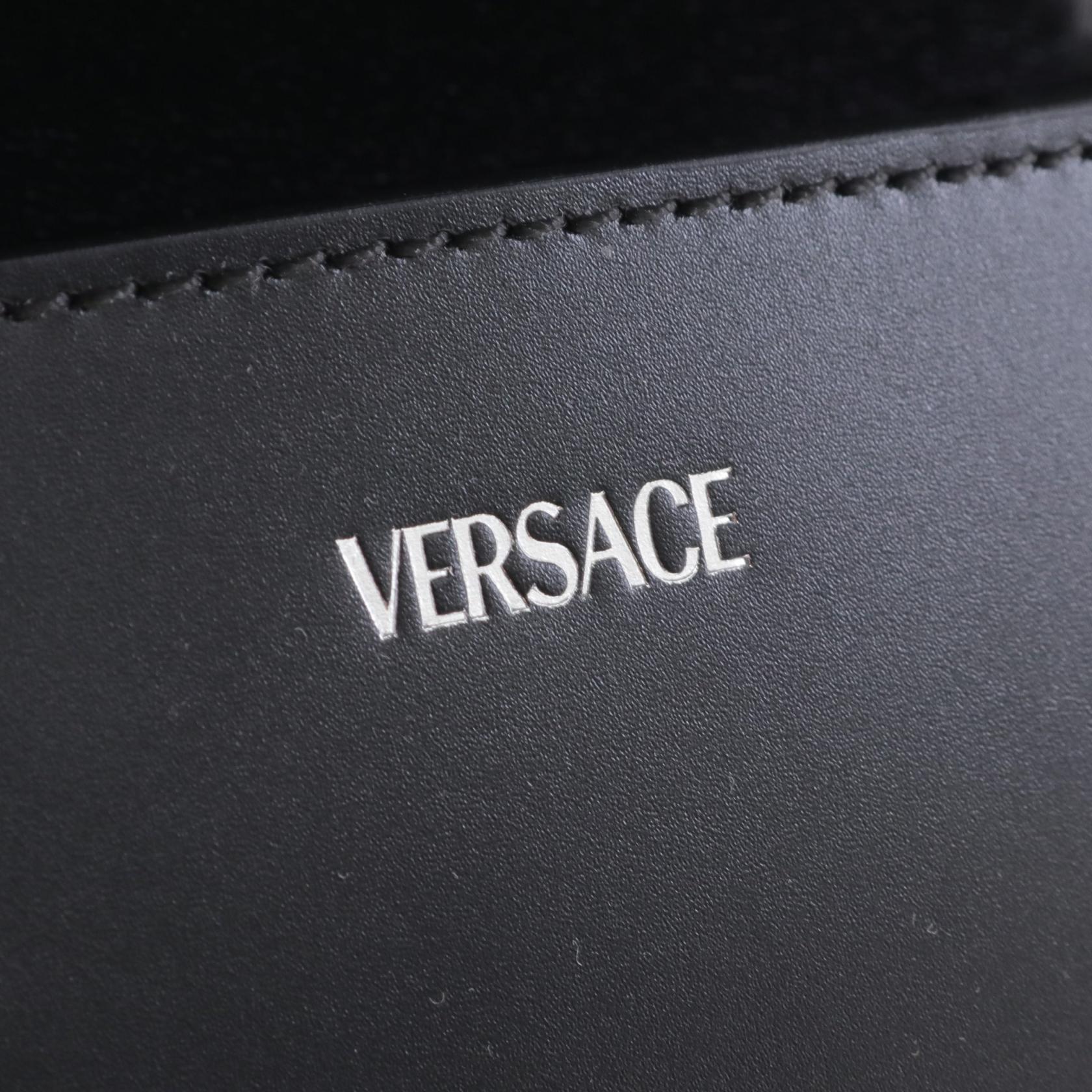 Versace Greca Goddess Leather Shoulder Bag