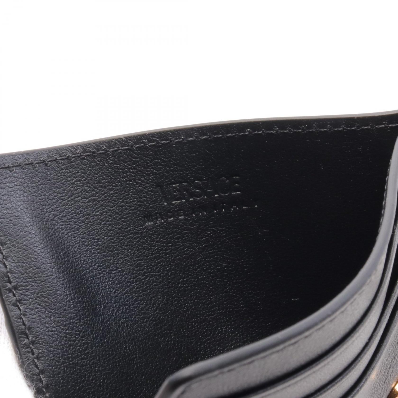 Versace Medusa Leather Card Case Black