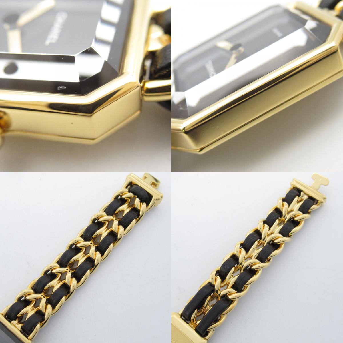 Chanel Premiere S Watch Gold Plated Leather