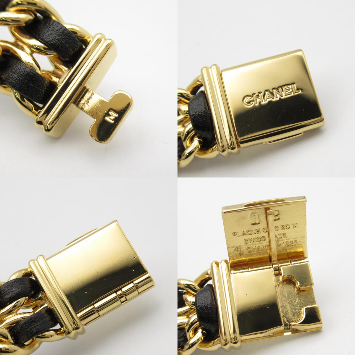 Chanel Premiere M Watch Gold Plated Leather