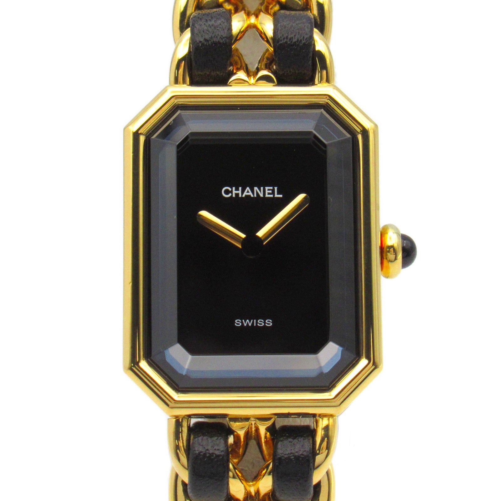 Chanel Premiere M Watch Gold Plated Leather