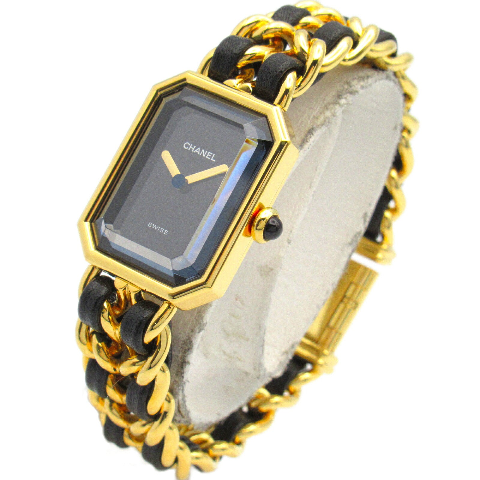 Chanel Premiere M Watch Gold Plated Leather